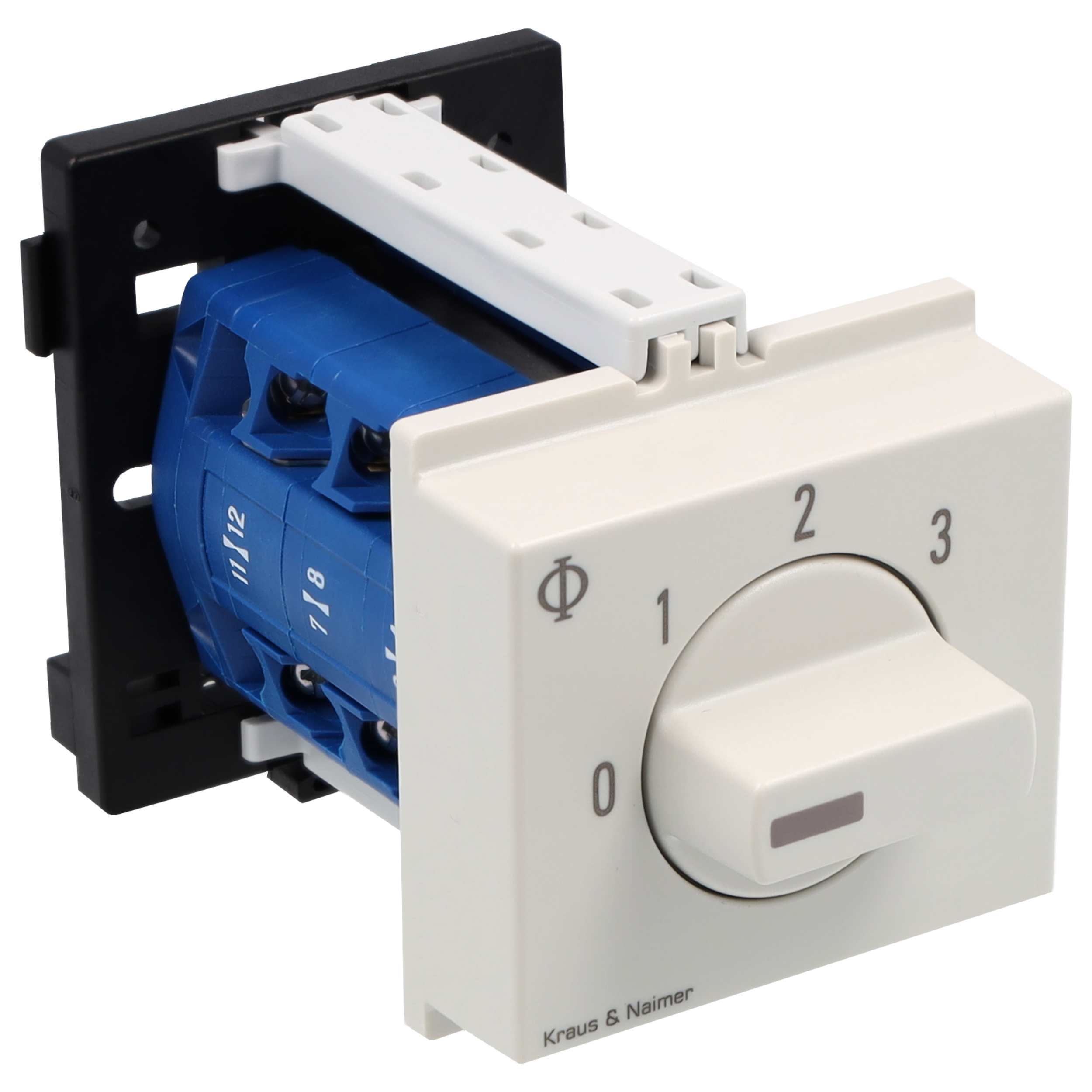 Stufenschalter 0-3; 2-polig; 0-1-2-3; Reiheneinbau