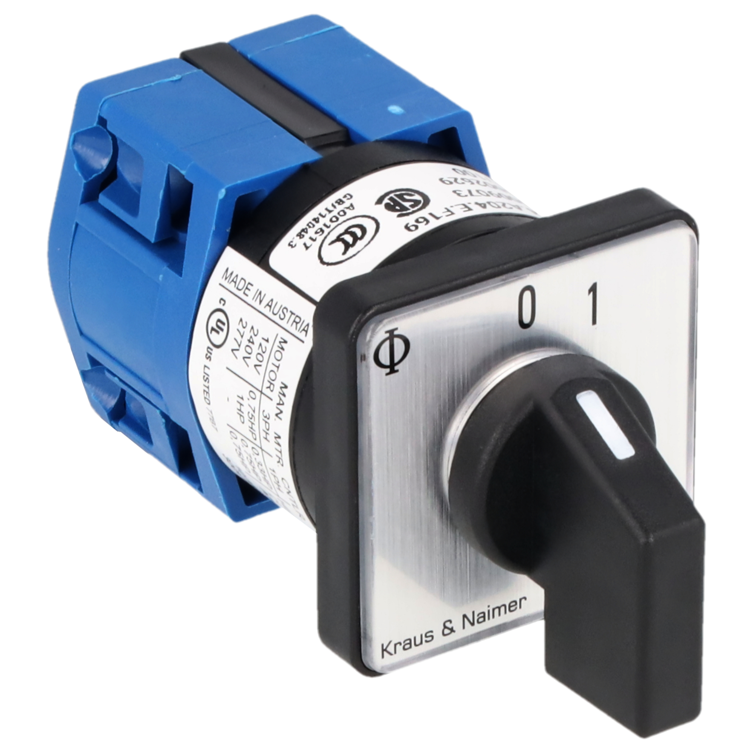 ON/OFF switch, SR; 1-pole; 0-1; Panel mounting 2-hole