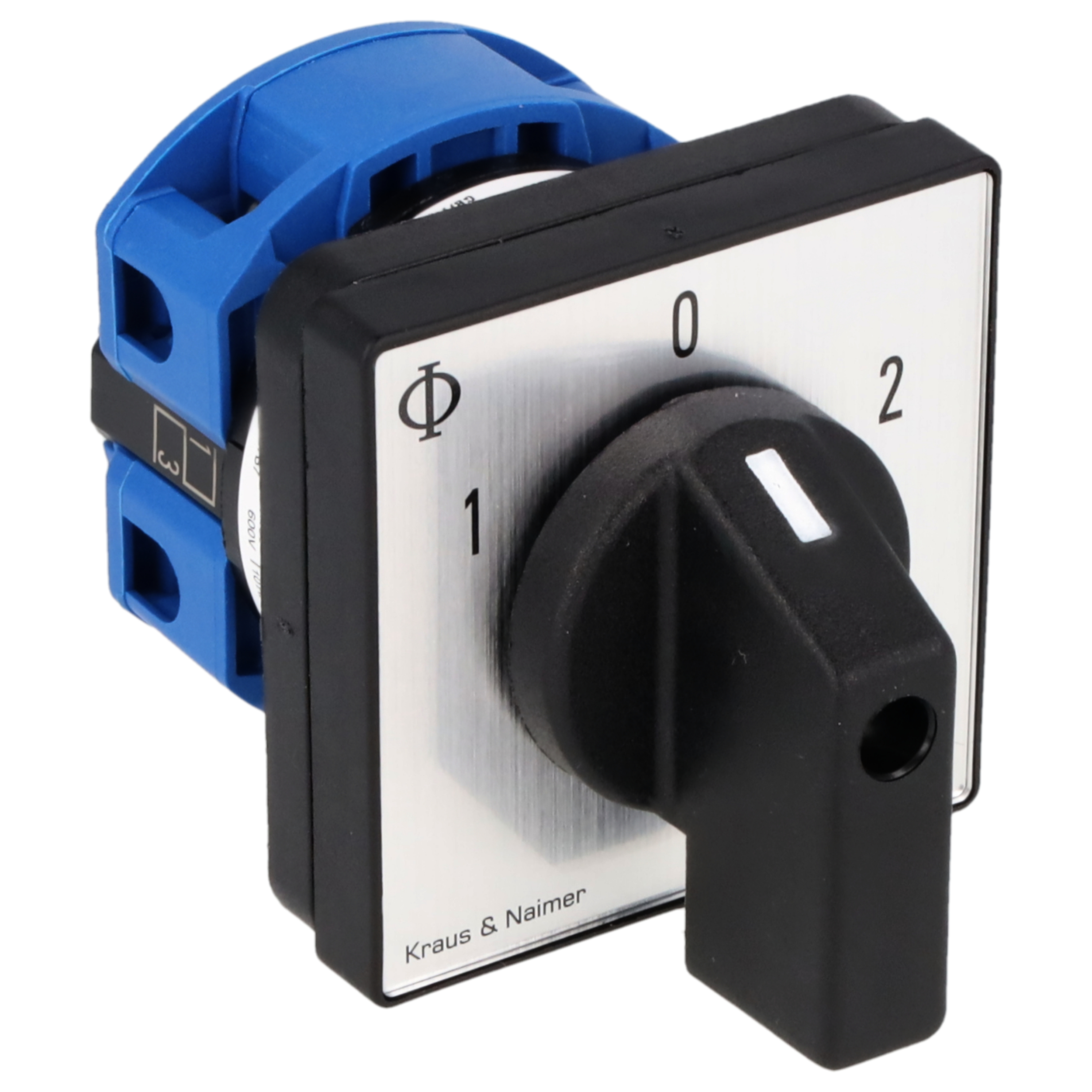 Umschalter m.0; 1-polig; 1-0-2; Fronteinbau 4-Loch