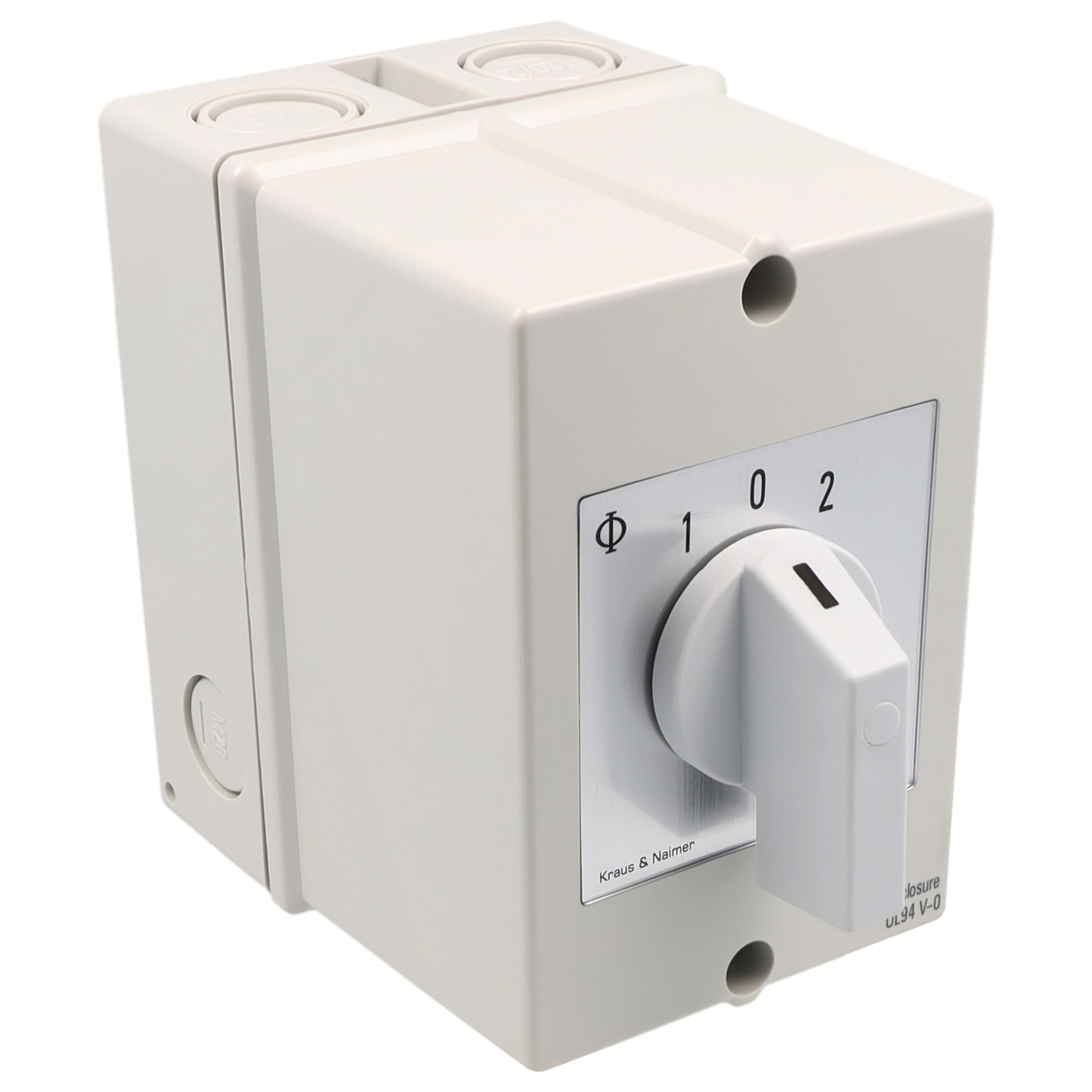 Changeover switch w/o OFF; 3-pole; 1-2; Plastic housing