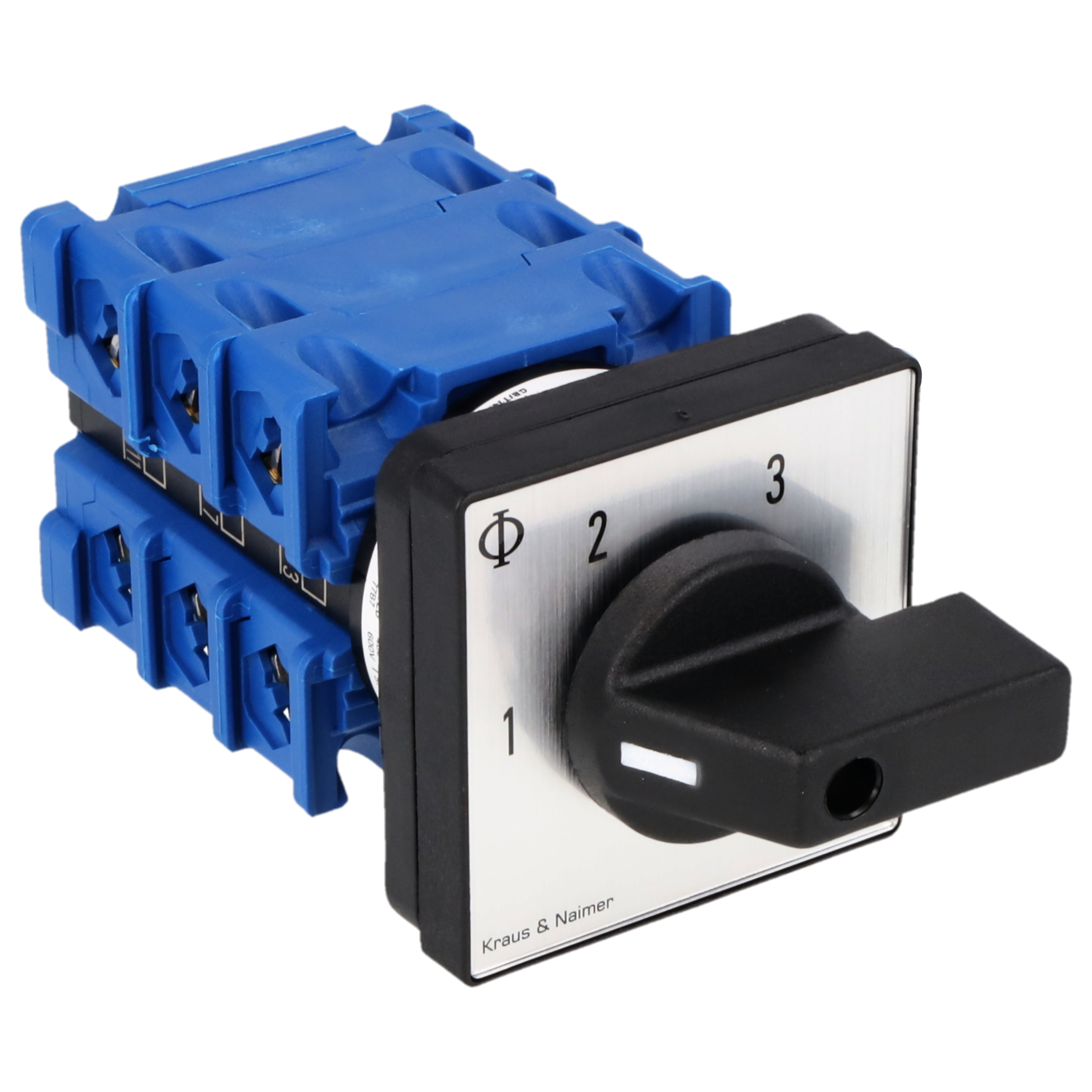 Multi-step switch 1-3; 2-pole; 1-2-3; Panel mounting 4-hole