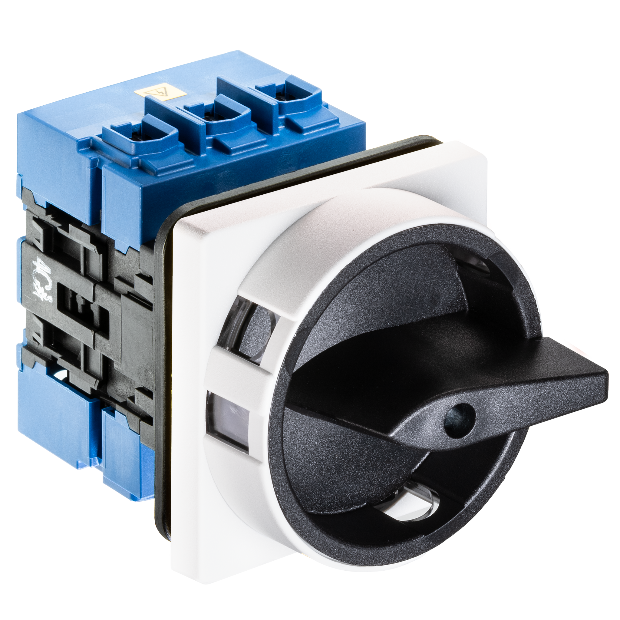 Hauptschalter; Ausschalter; 3-polig; 0-I; Fronteinbau 4-Loch; Sperrvorrichtung; schwarz