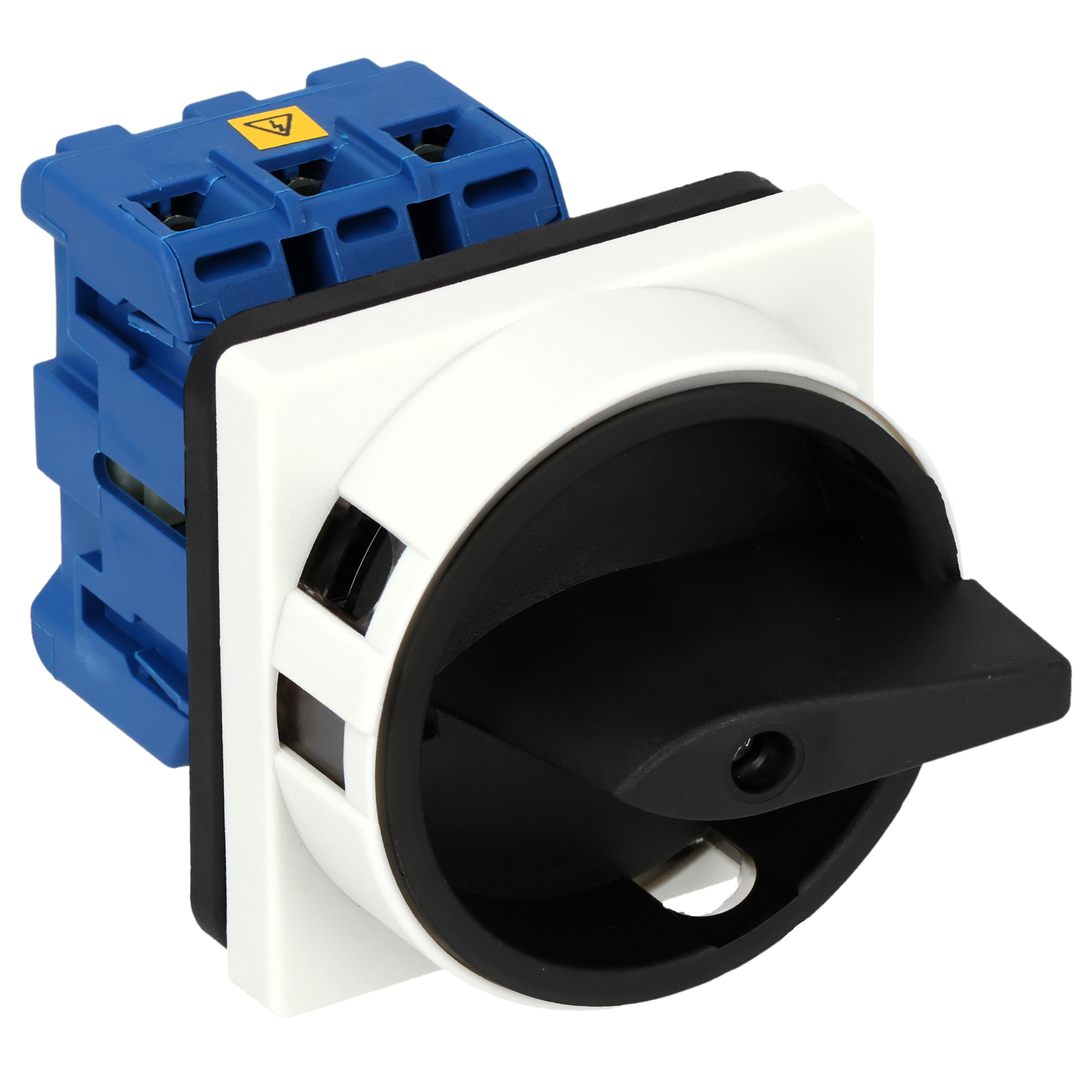 Hauptschalter; Ausschalter; 3-polig; 0-I; Fronteinbau 4-Loch; Sperrvorrichtung; schwarz