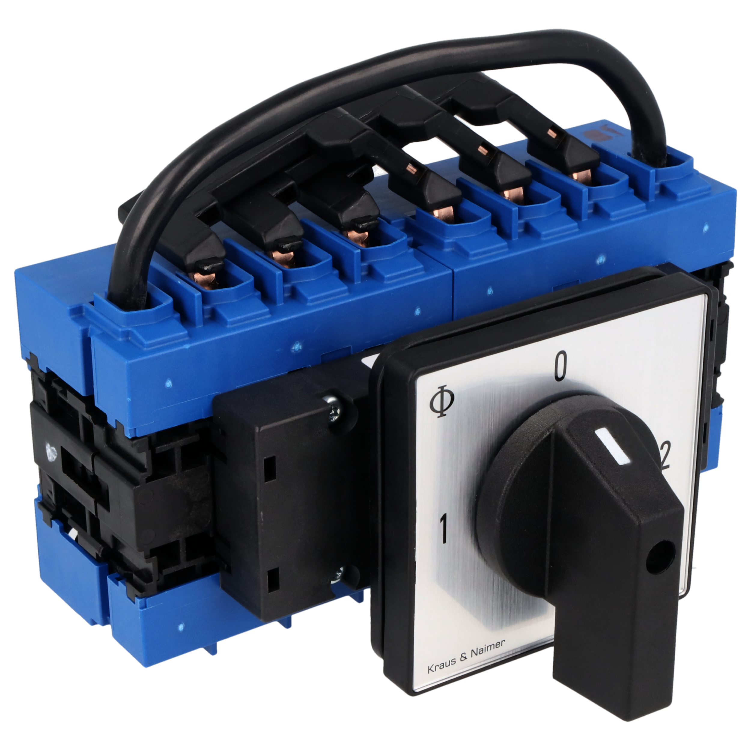 Umschalter m.0; 4-polig; 1-0-2; Fronteinbau 4-Loch