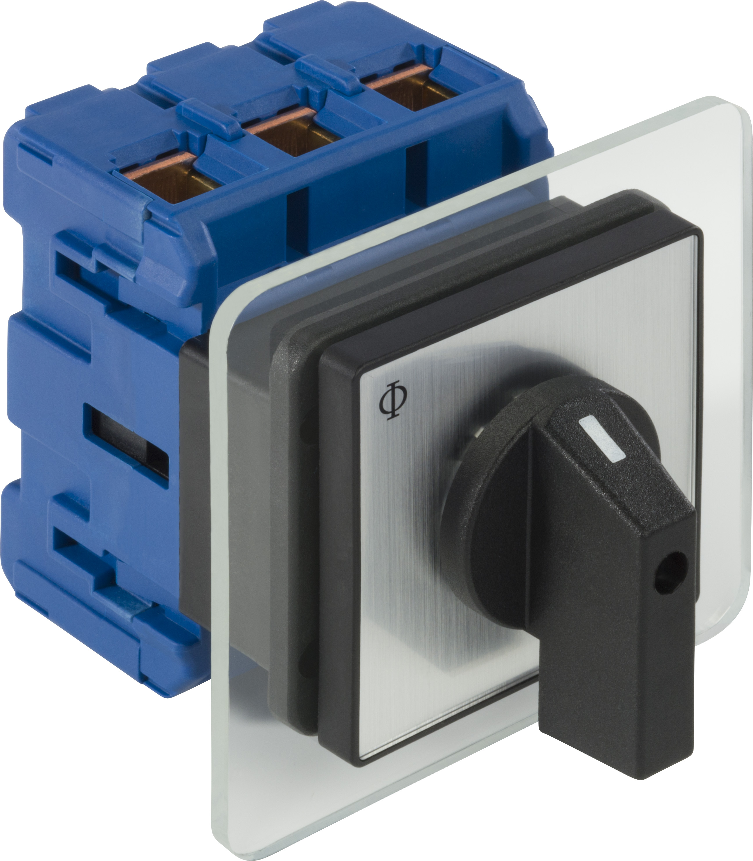 Main switch; ON/OFF switch; 4-pole; 0-I; Base mounting/DIN rail mounting; Shaft Extension; Padlock Device; black, electric gray; Auxiliary Contact; NO 1; NC 1