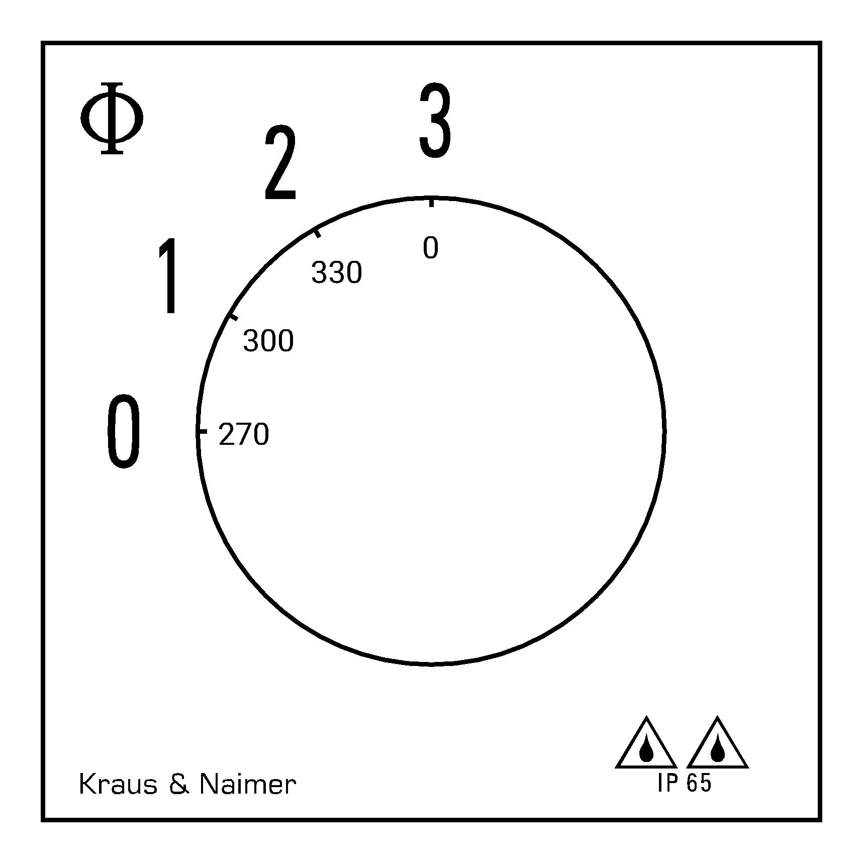 General application switch (3 Gang); 1-pole; 0-1-2-3; Plastic housing