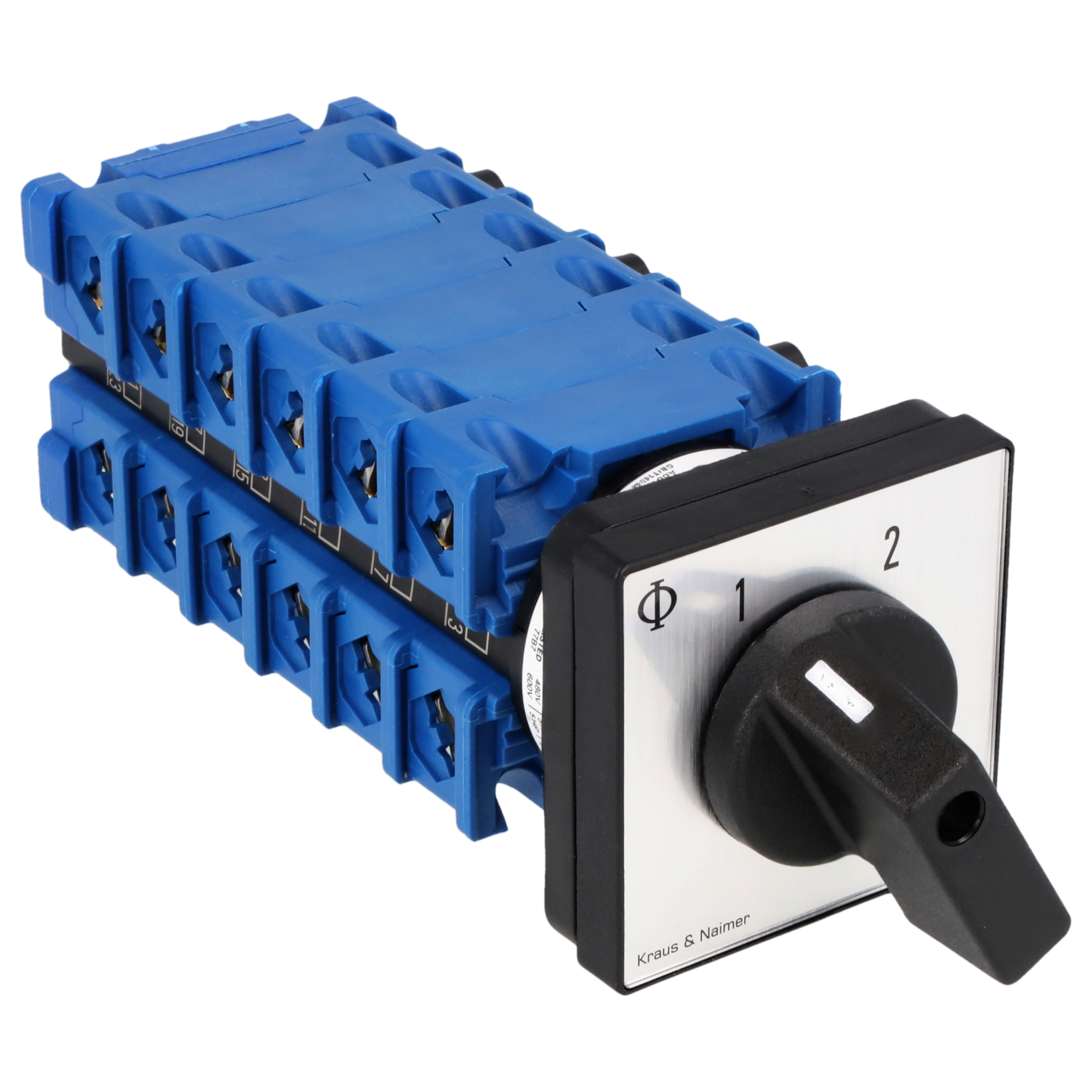 Umschalter o.0; 6-polig; 1-2; Fronteinbau 4-Loch