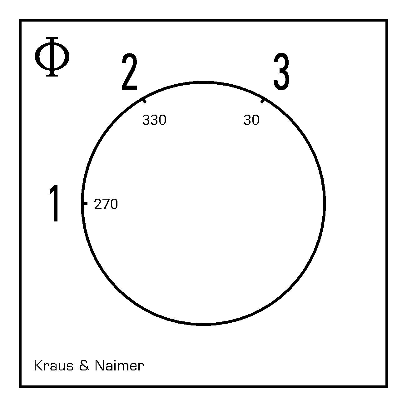 Schlüsselschalter; Stufenschalter 1-3; 1-polig; 1-2-3; Zentralbefestigung; Schlüsseleinrichtung