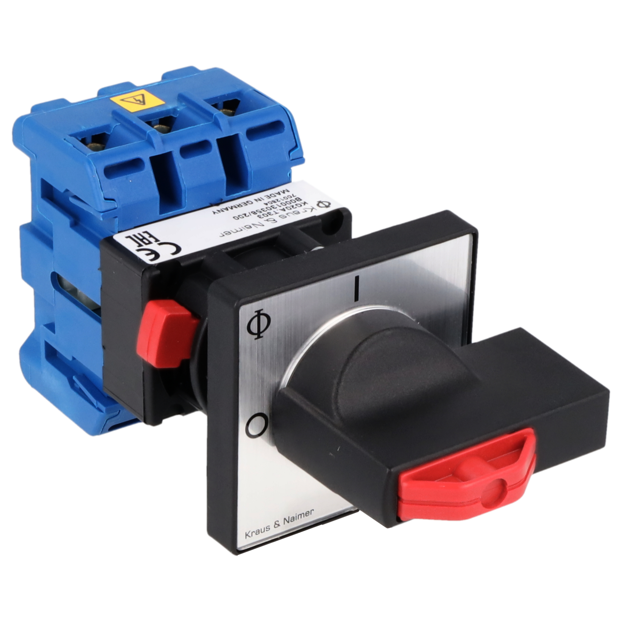 Main switch; ON/OFF switch; 3-pole; 0-I; single hole mounting; Padlock Device