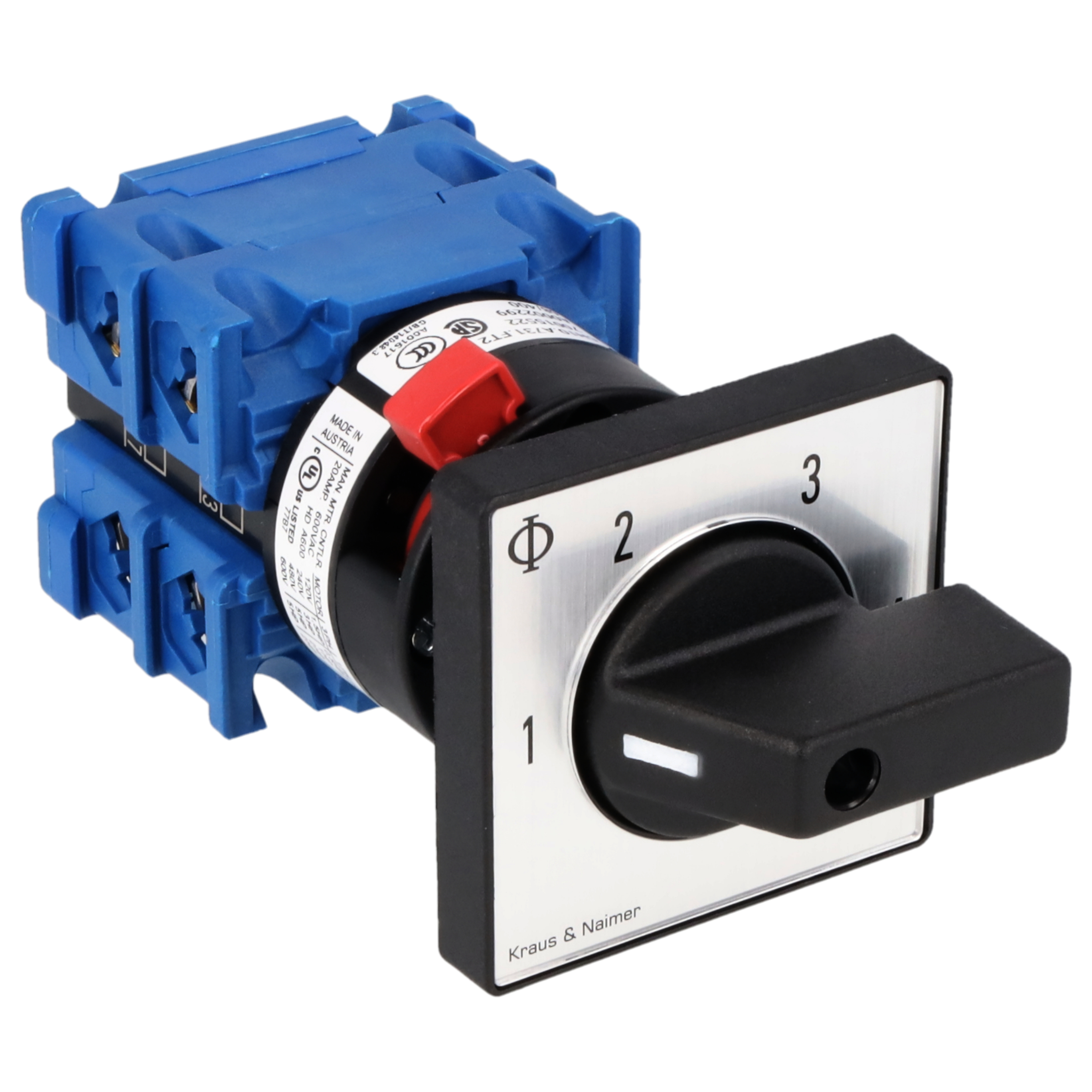 Stufenschalter 1-4; 1-polig; 1-2-3-4; Zentralbefestigung