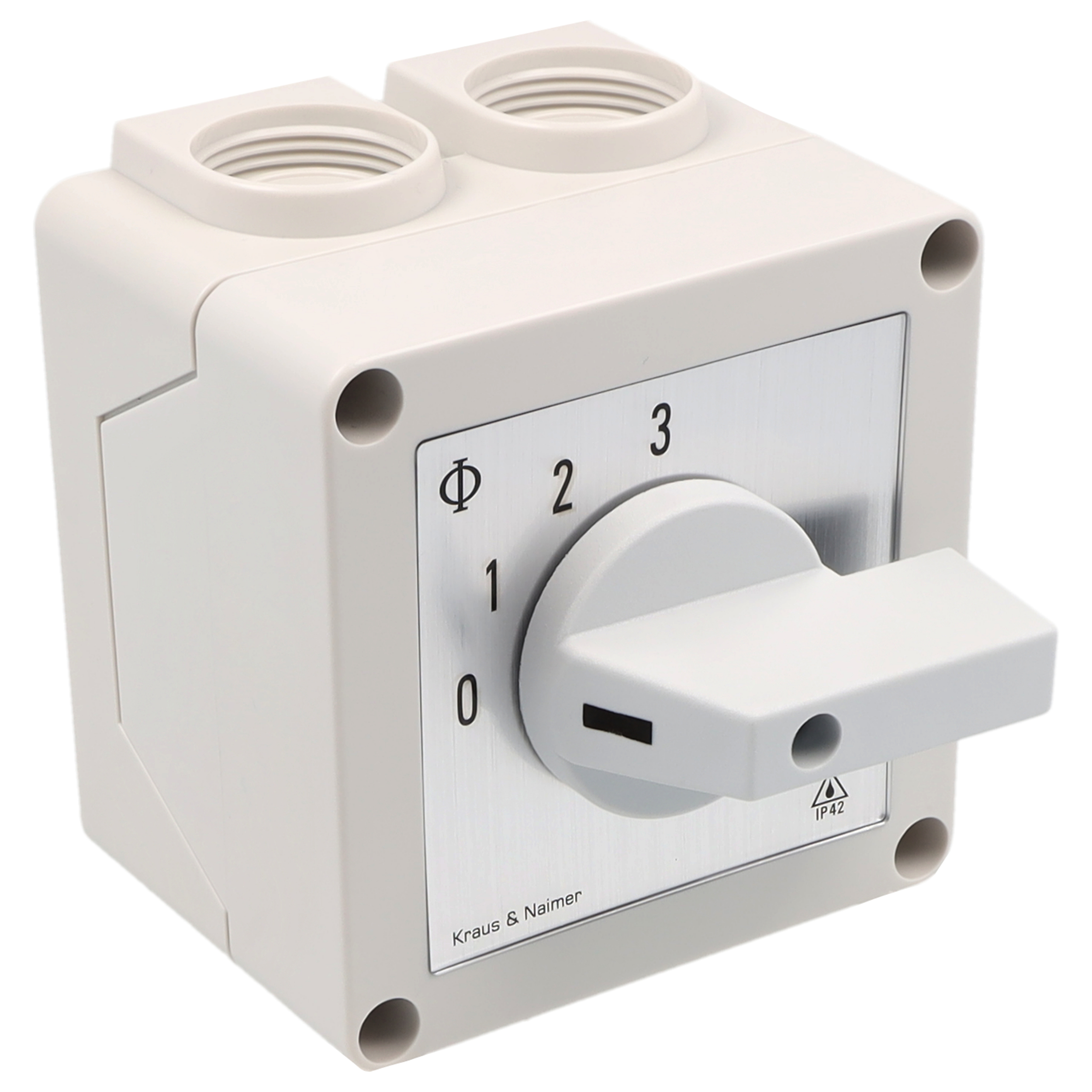 Gruppenschalter 3 Gr.; 1-polig; 0-1-2-3; Kunststoffgehäuse