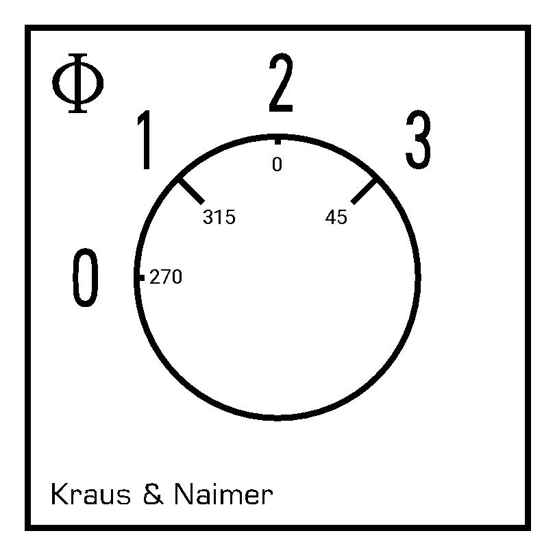Stufenschalter 0-3; 1-polig; 0-1-2-3; Zentralbefestigung