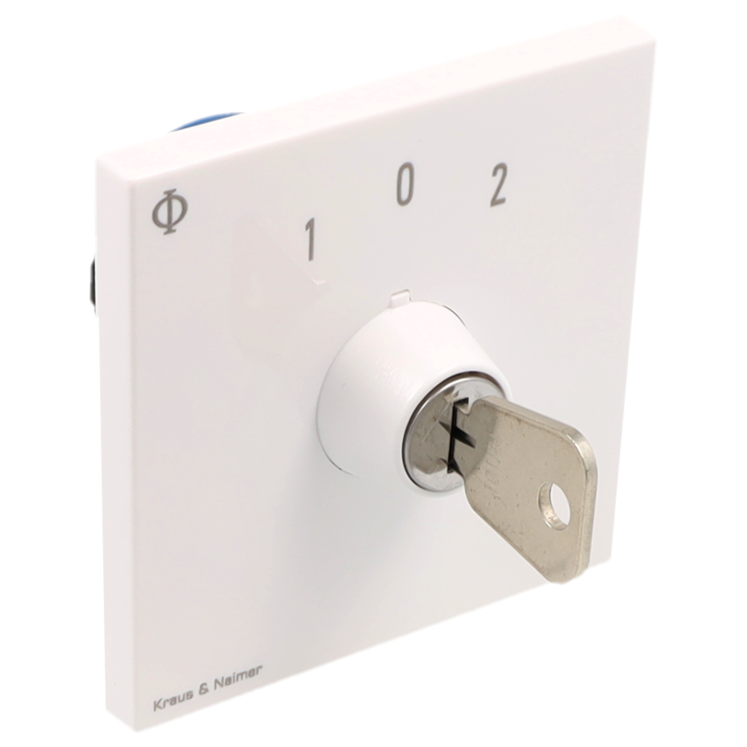 Key switch; Changeover switch w. OFF, SR; 1-pole; 1-0-1; Flush mounting; Key-Lock Device