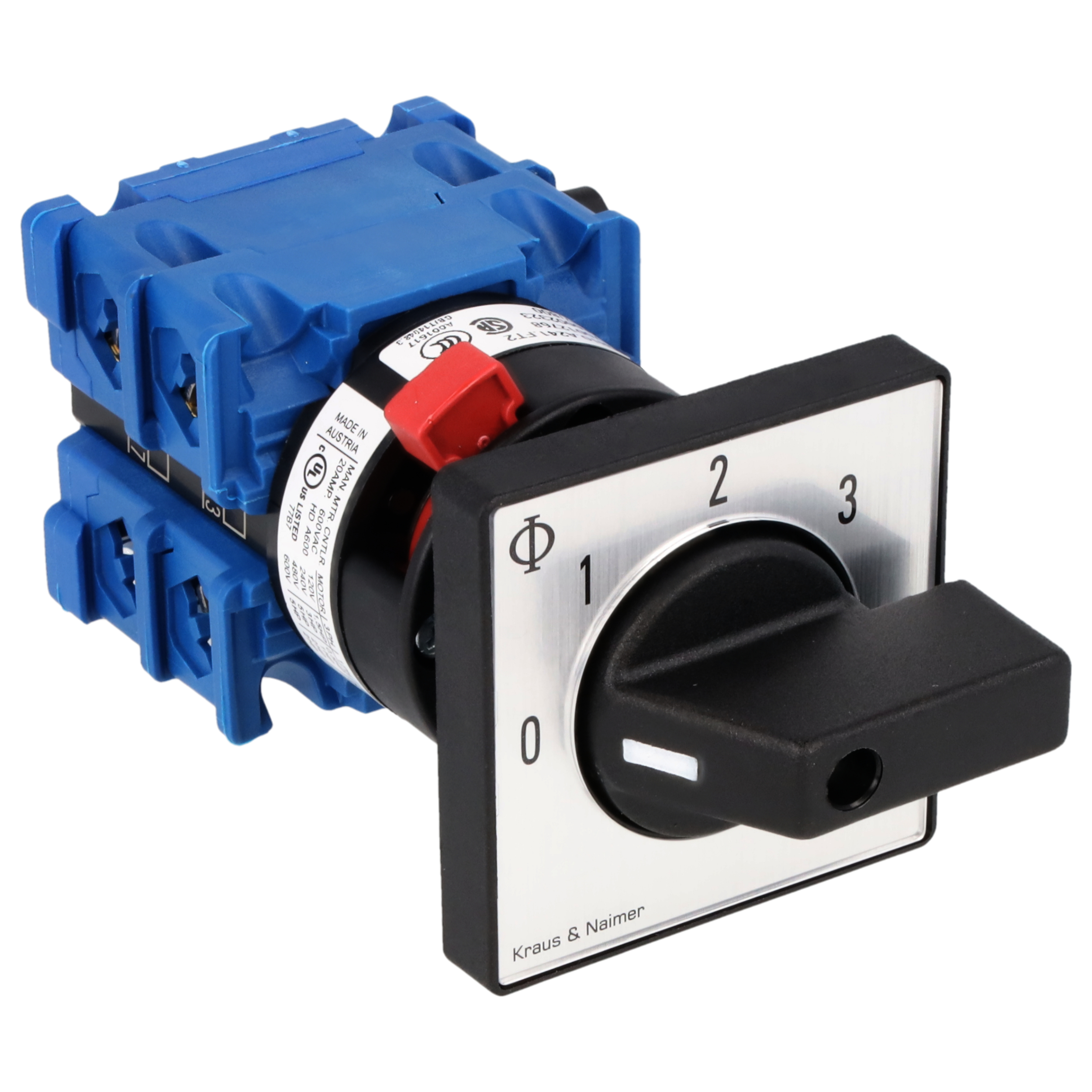 Stufenschalter 0-3; 1-polig; 0-1-2-3; Zentralbefestigung
