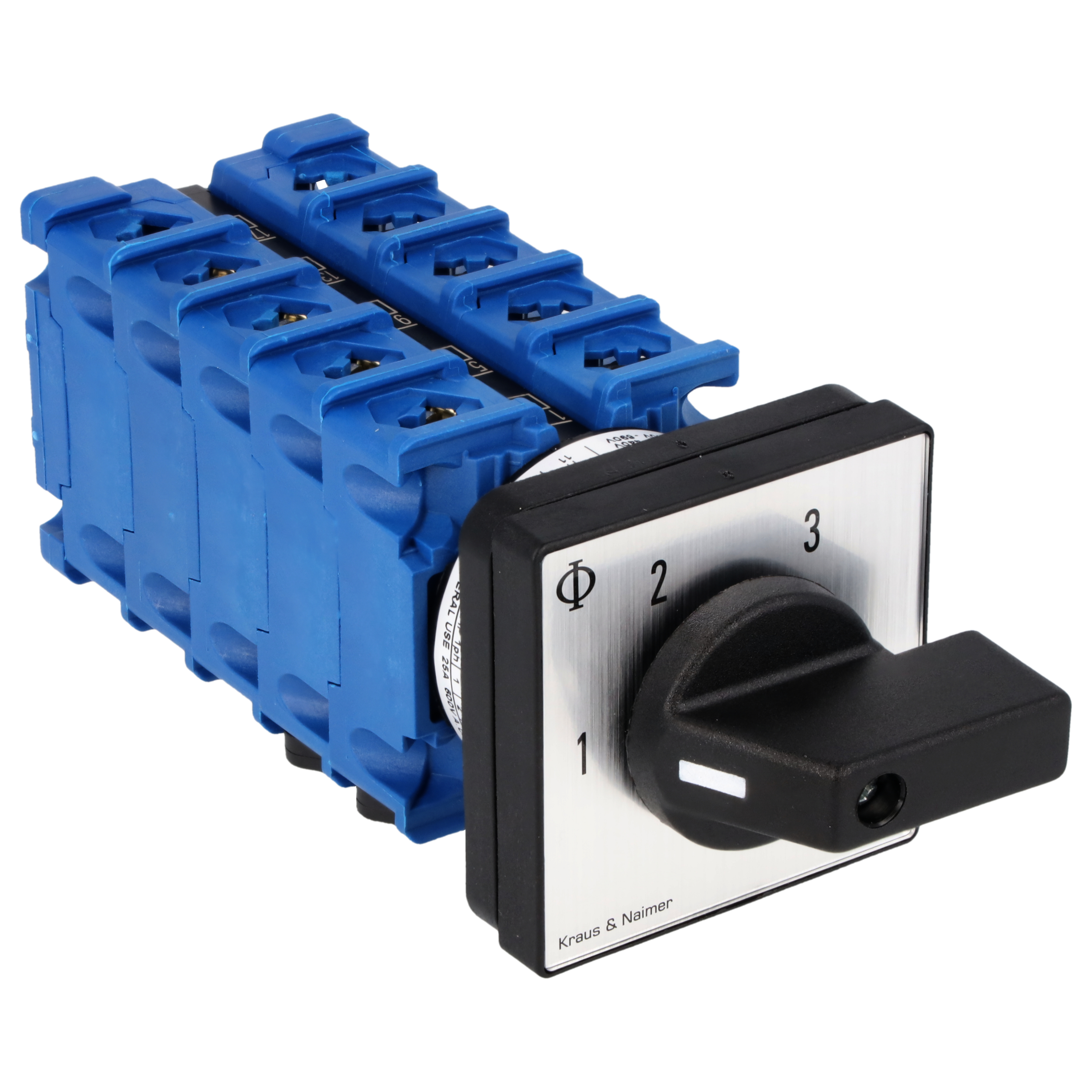 Multi-step switch 1-3; 3-pole; 1-2-3; Panel mounting 4-hole