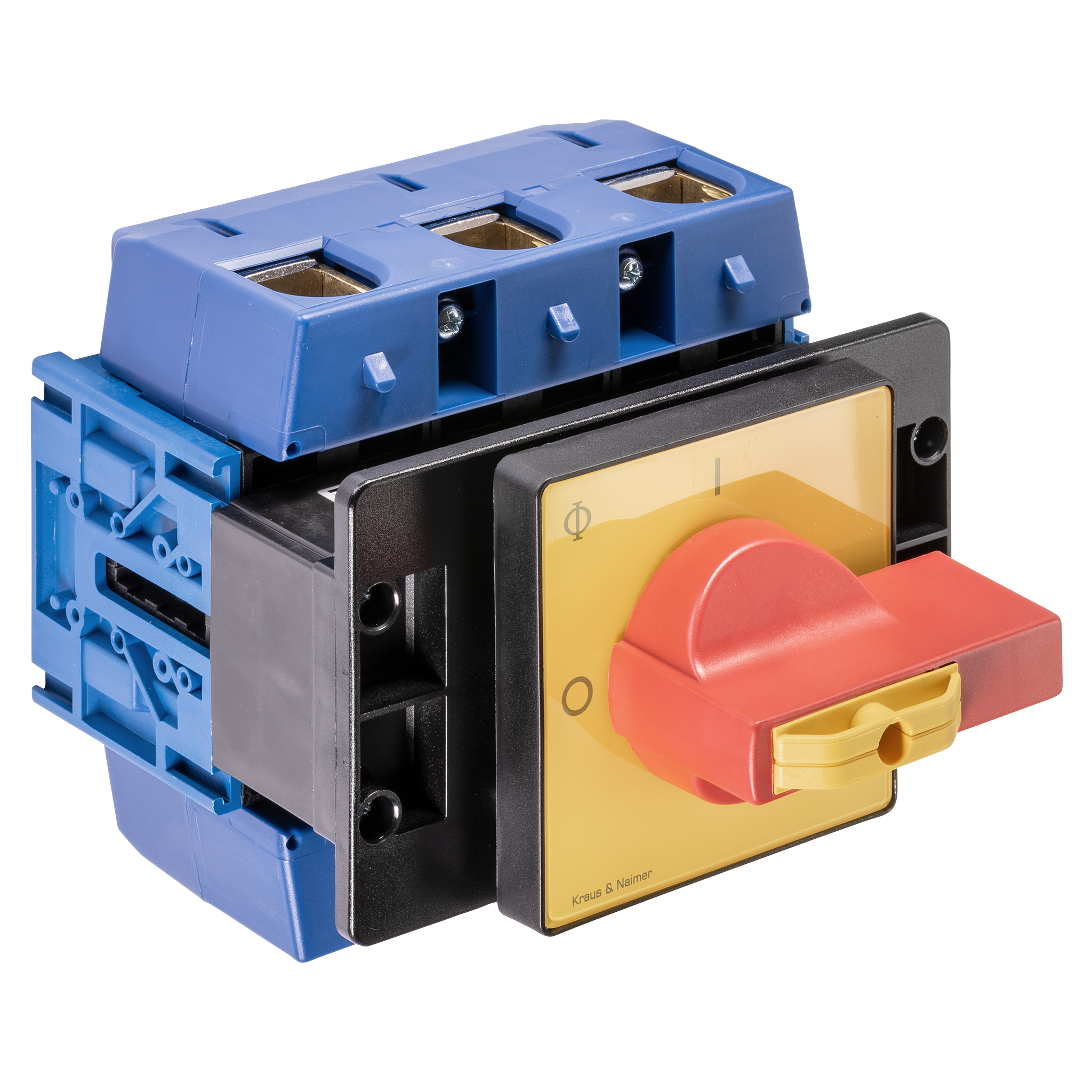 Hauptschalter; Ausschalter; 3-polig; 0-I; Fronteinbau 4-Loch; Sperrvorrichtung; Klemmenabdeckung
