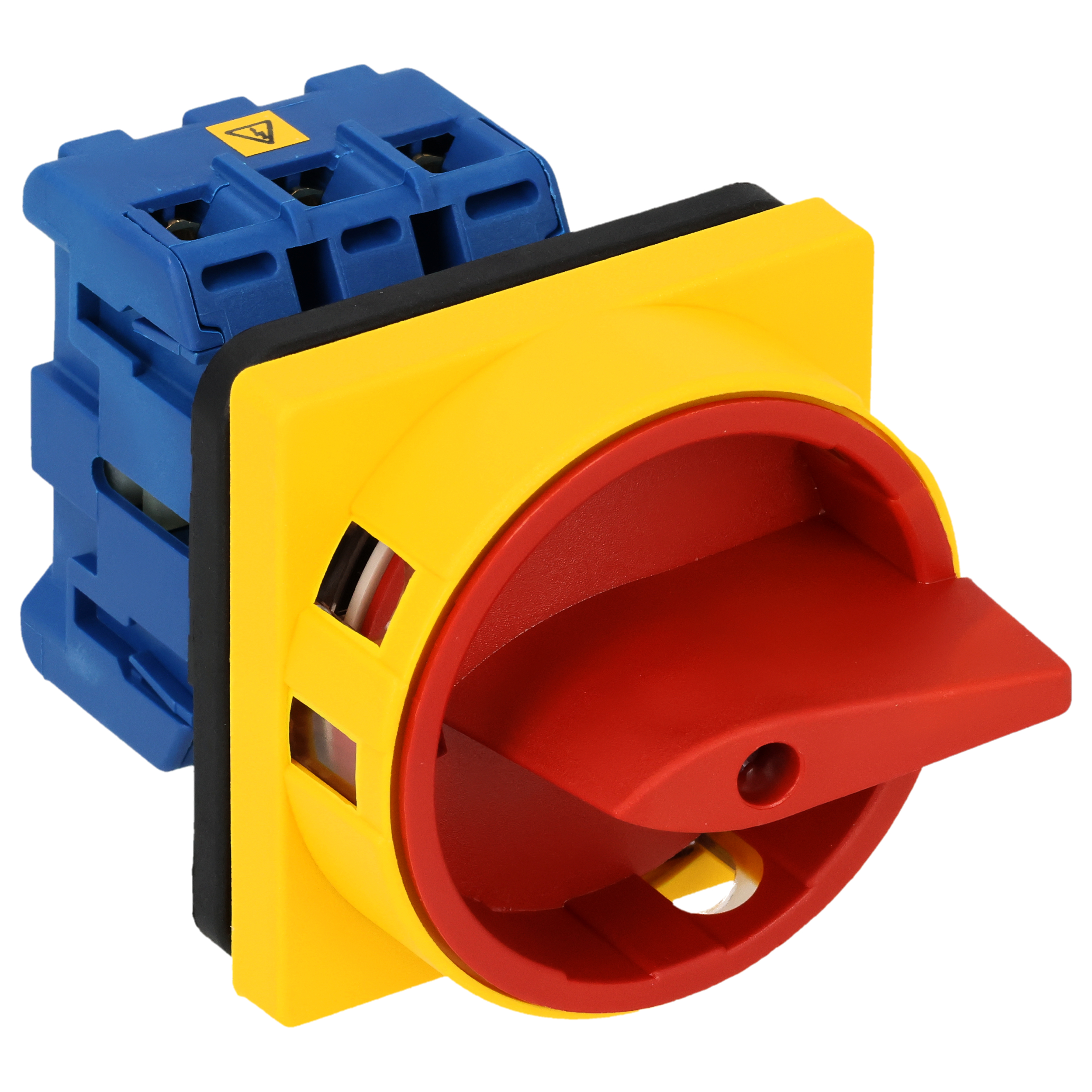 Hauptschalter; Ausschalter; 3-polig; 0-I; Fronteinbau 4-Loch; Sperrvorrichtung; rot