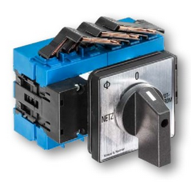 Changeover switch w. OFF; 3-pole; NETZ-0-NOTSTROM; Panel mounting 4-hole