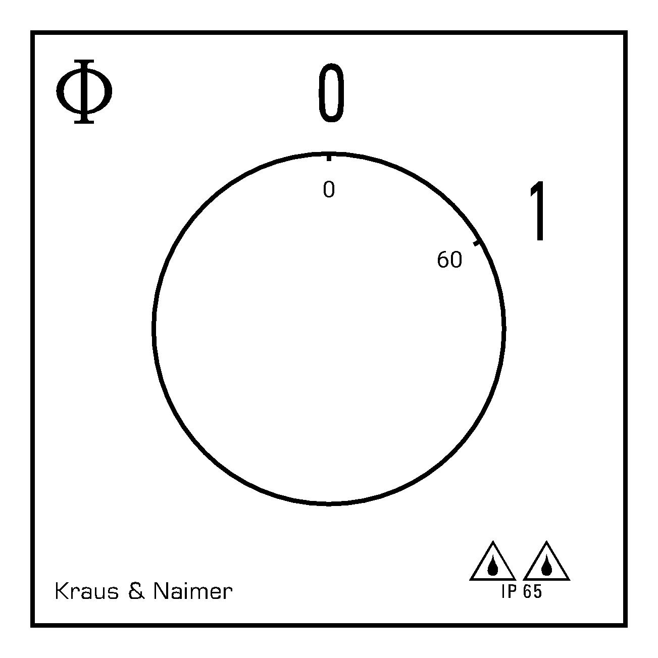 Ausschalter; 3-polig; 0-1; Kunststoffgehäuse