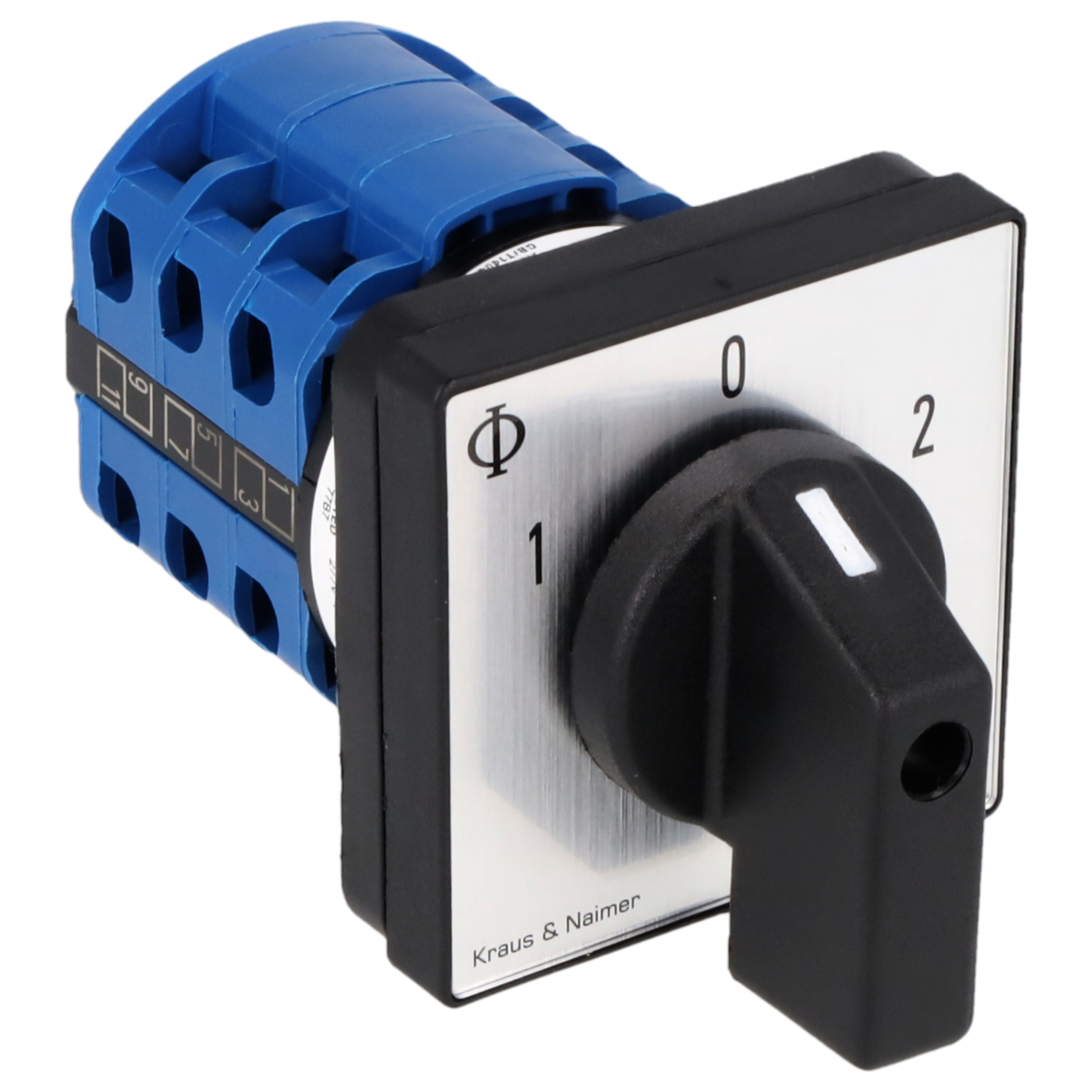 Schalter; 3-polig; 1-0-2; Fronteinbau 4-Loch