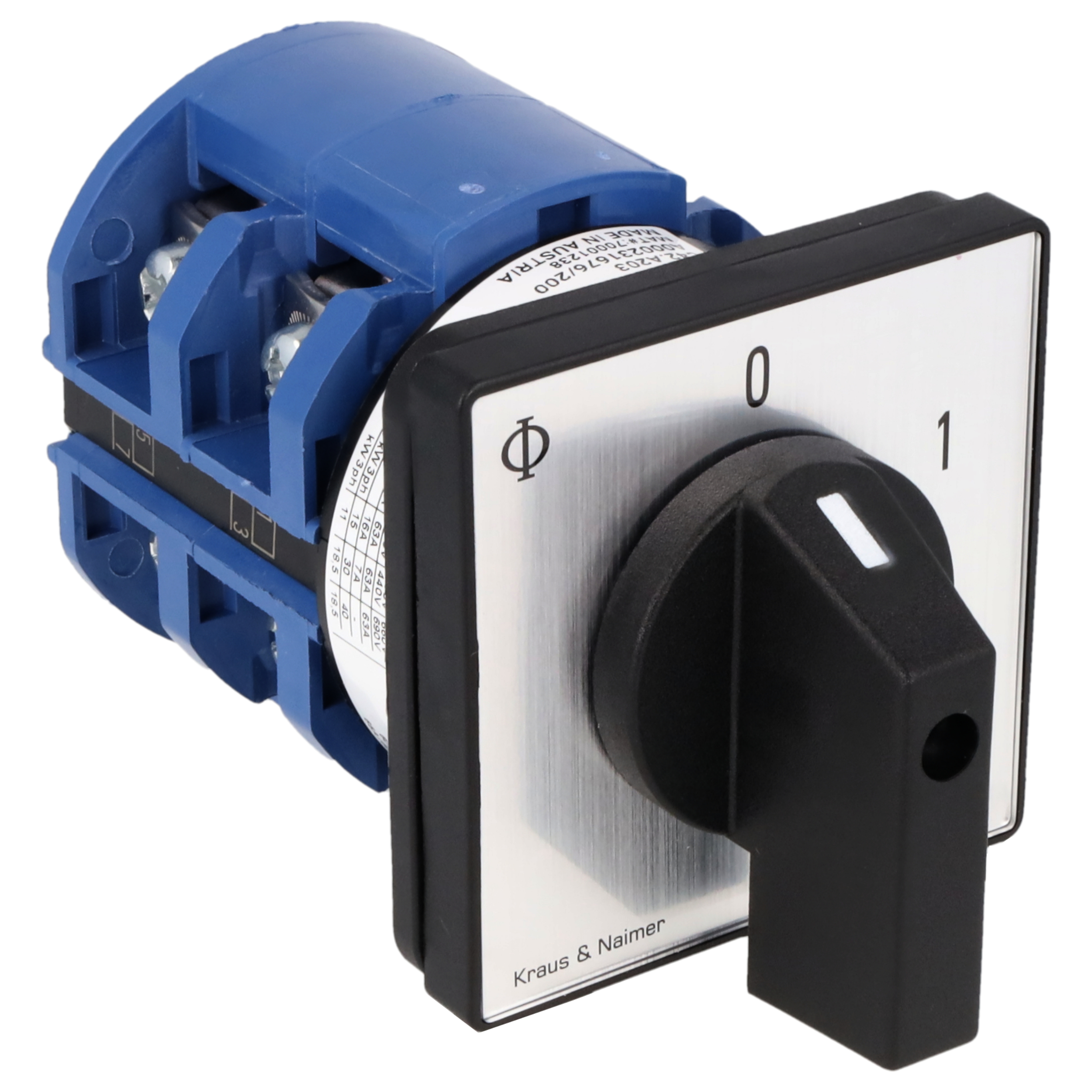 Ausschalter; 4-polig; 0-1; Fronteinbau 4-Loch