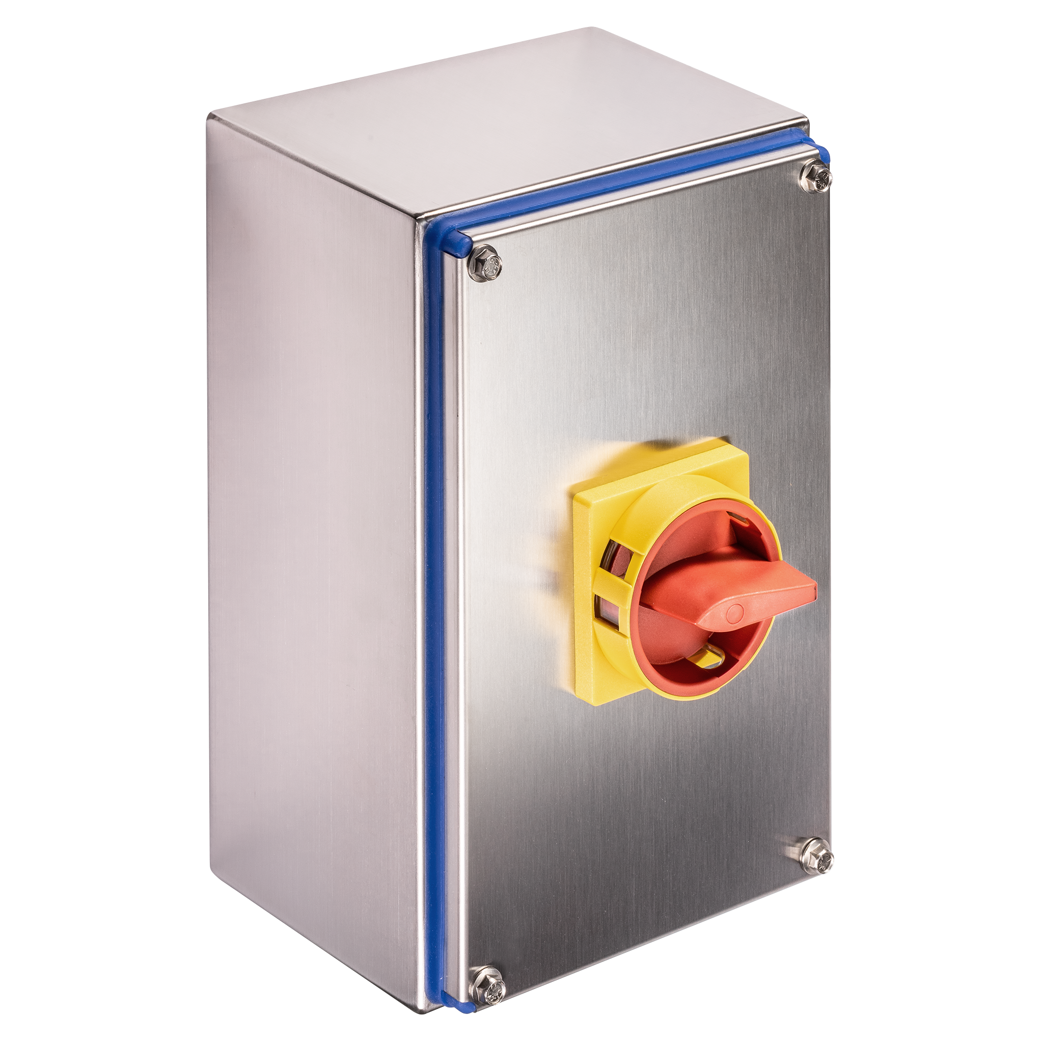 Main switch; ON/OFF switch; 3-pole; 0-I; Base mounting/DIN rail mounting; Shaft Extension; Padlock Device; red; Auxiliary Contact