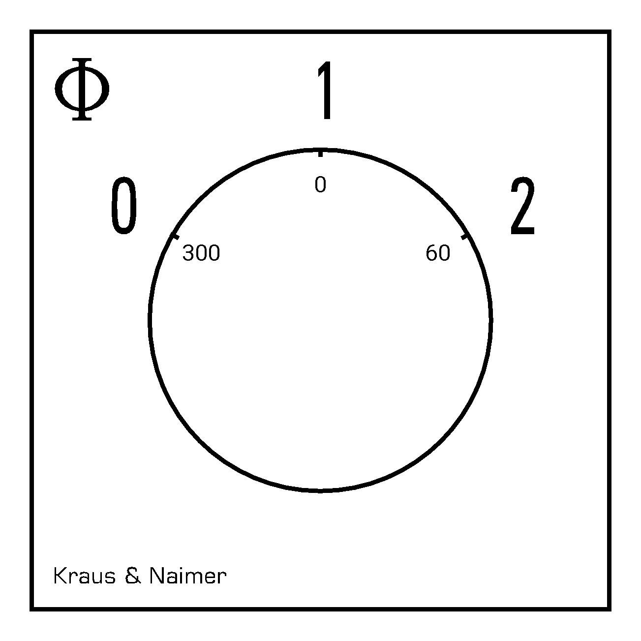 Motor switch; 0-1-2; Panel mounting 4-hole