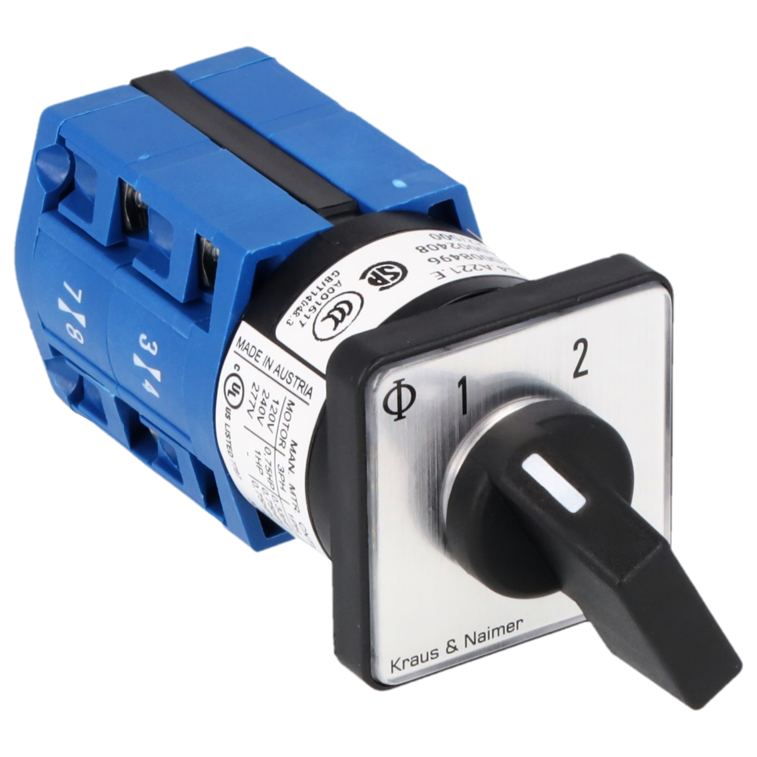 Umschalter o.0; 2-polig; 1-2; Fronteinbau 2-Loch