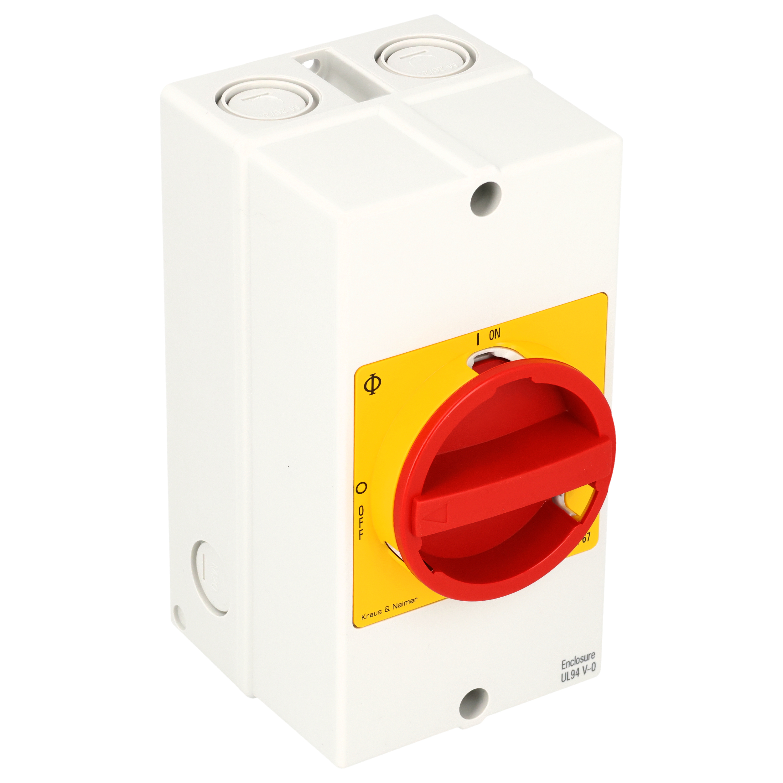 ON/OFF switch; 3-pole; 0OFF-ION; Plastic housing; Auxiliary Contact