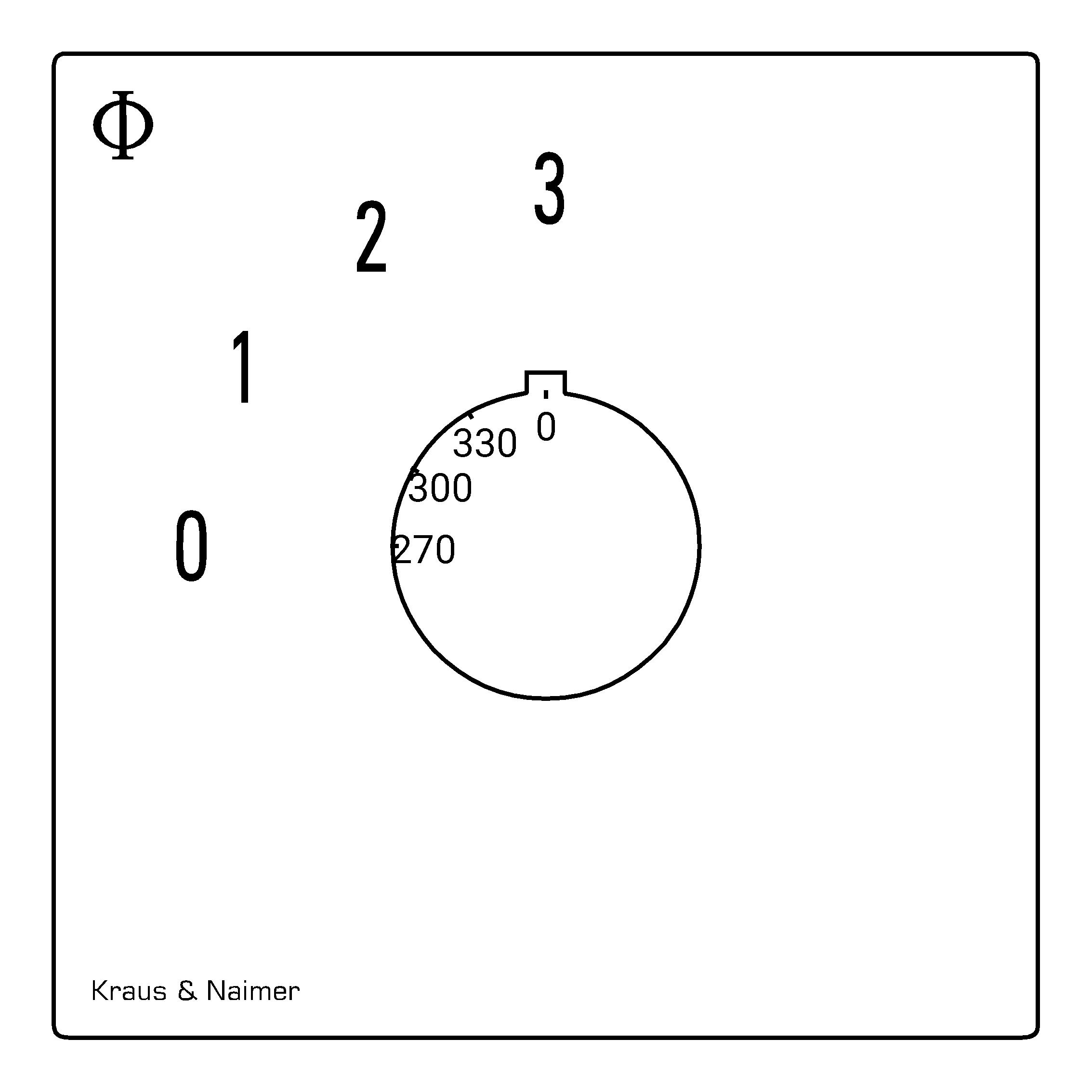 Gruppenschalter 3 Gr.; 1-polig; 0-1-2-3; Unterputzeinsatz