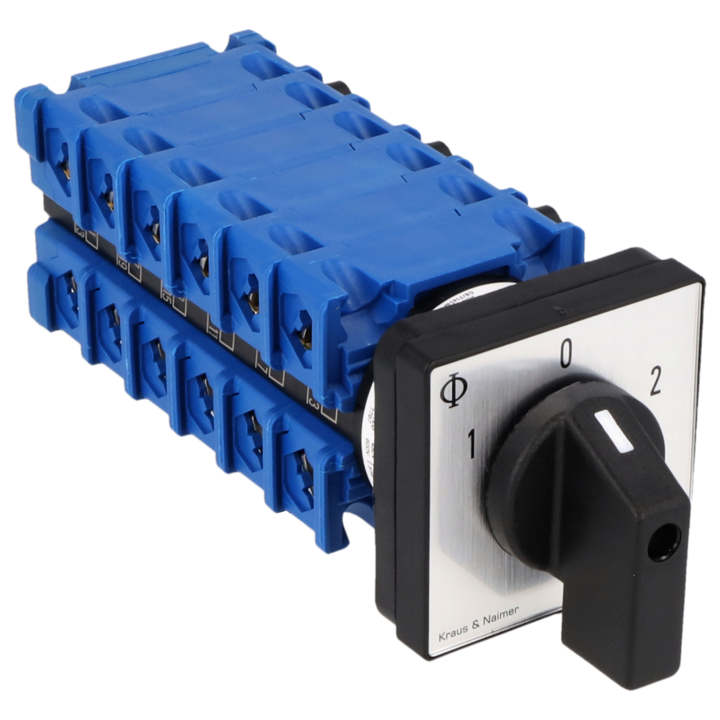 Umschalter m.0; 6-polig; 1-0-2; Fronteinbau 4-Loch