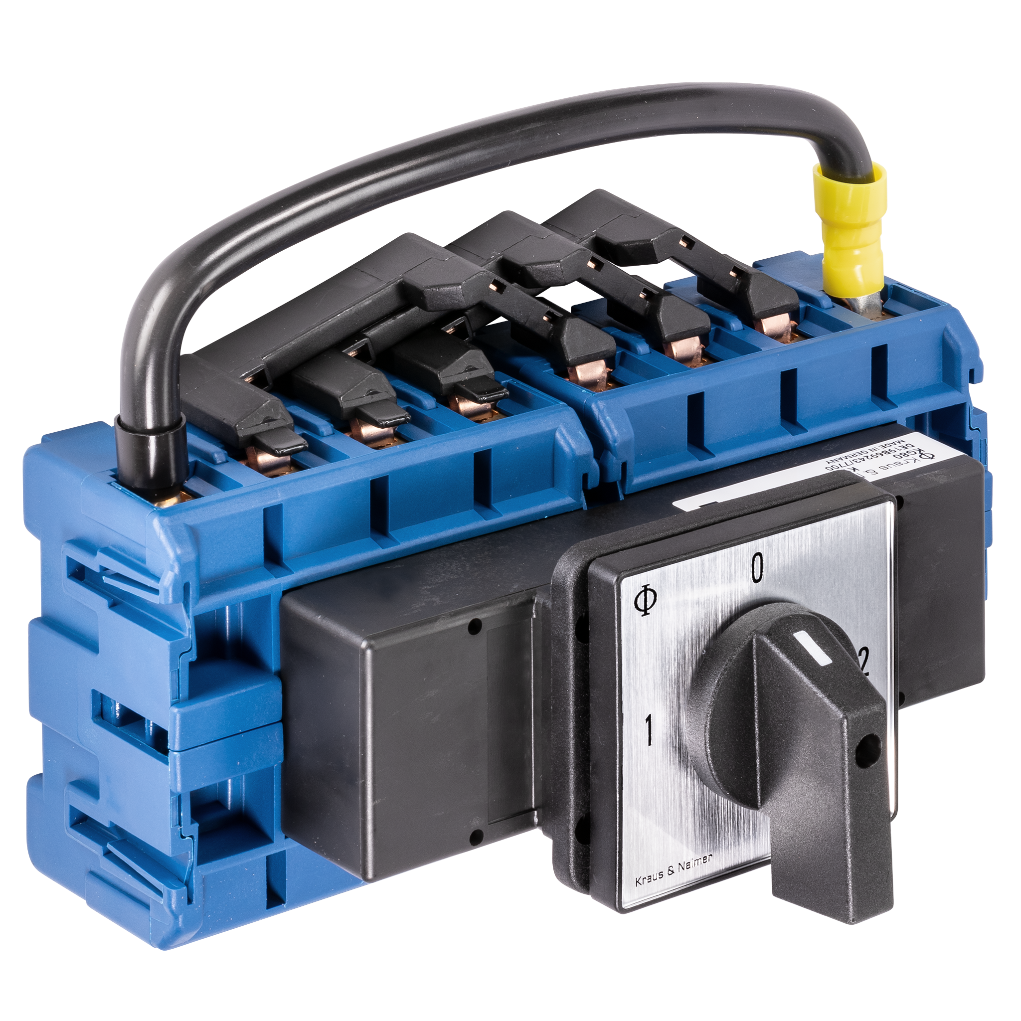 Umschalter m.0; 4-polig; 1-0-2; Fronteinbau 4-Loch