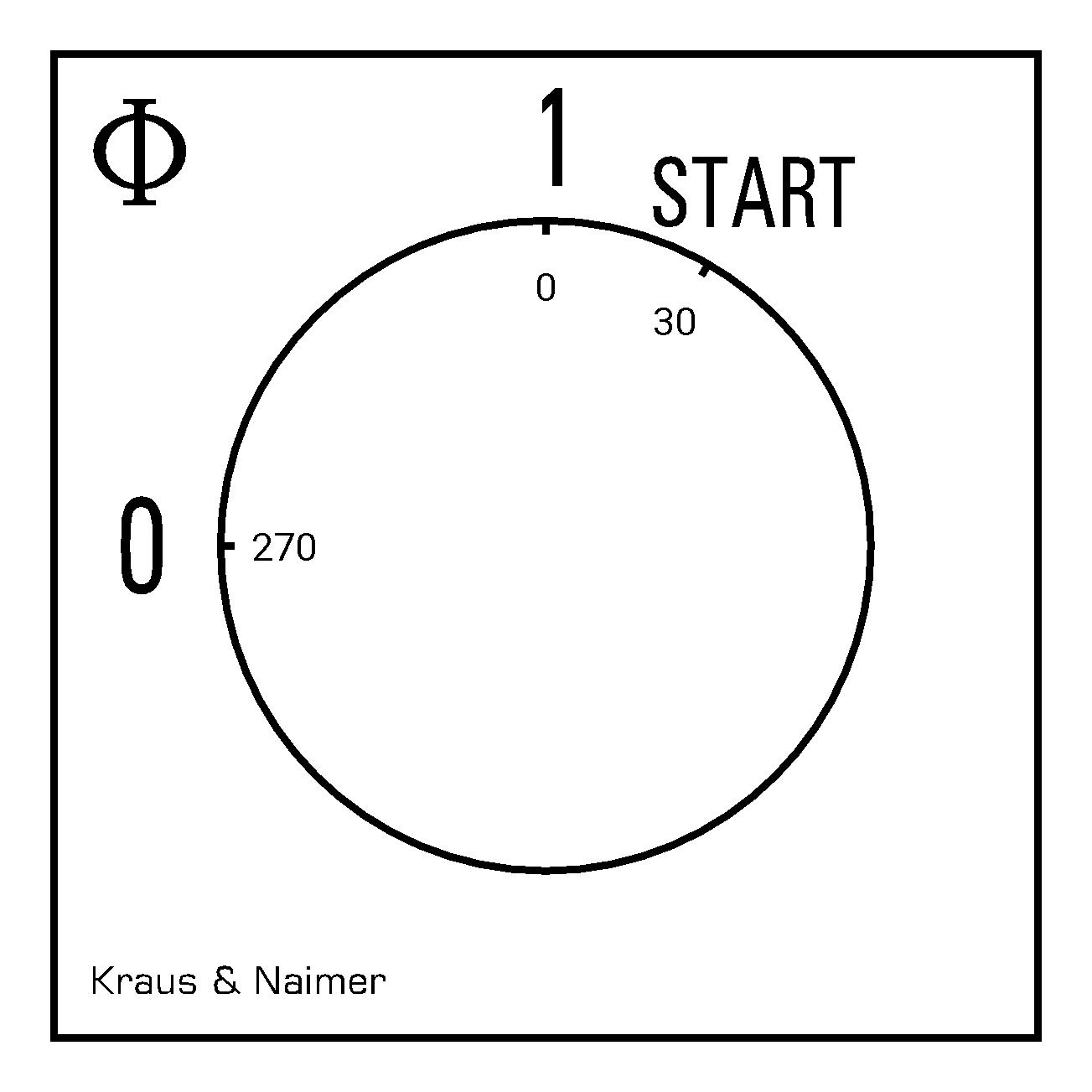 Start stop switch, isol. cont.; 0-1-START; single hole mounting