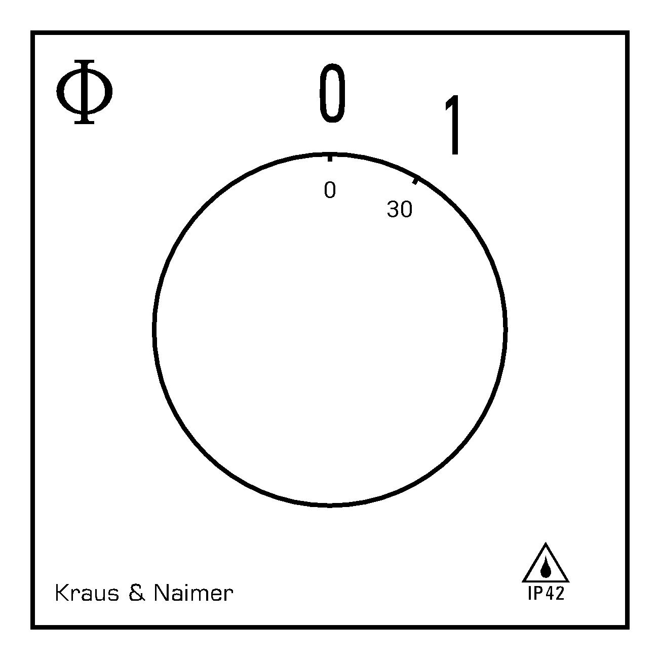 Ausschalter, RZ; 1-polig; 0-1; Kunststoffgehäuse