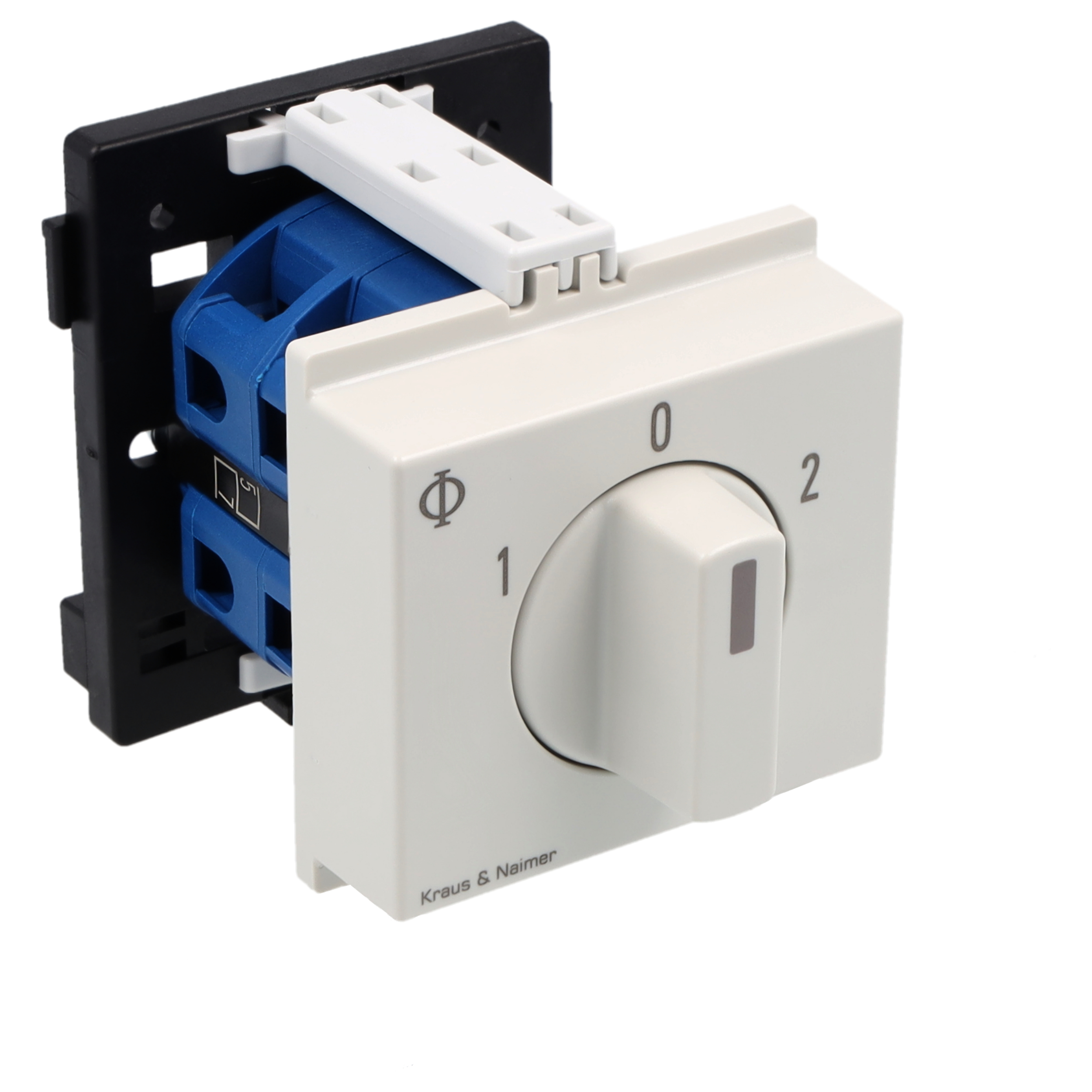 Umschalter m.0; 2-polig; 1-0-2; Reiheneinbau