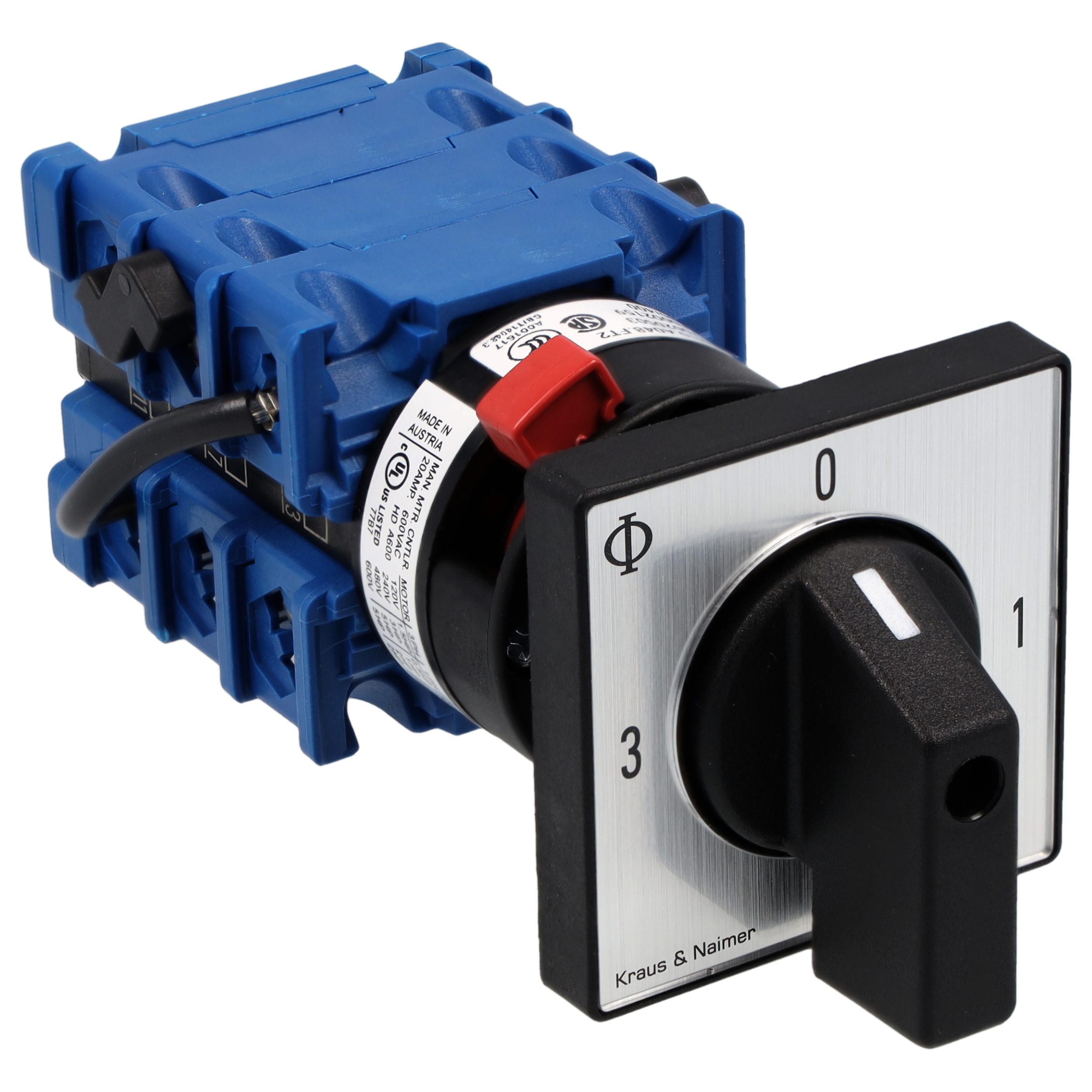 Ammeter changeover switch; 0-1-2-3; single hole mounting