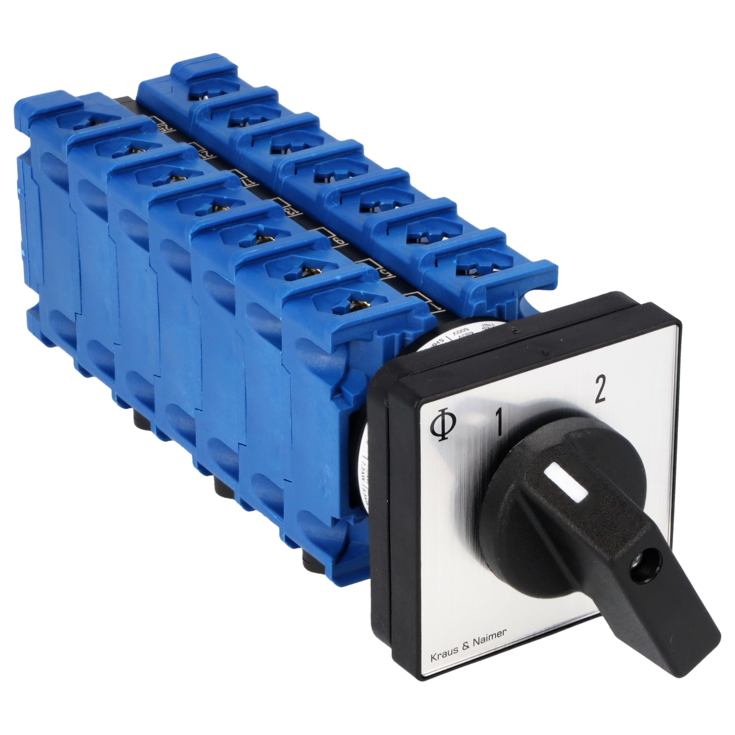 Umschalter o.0; 7-polig; 1-2; Fronteinbau 4-Loch