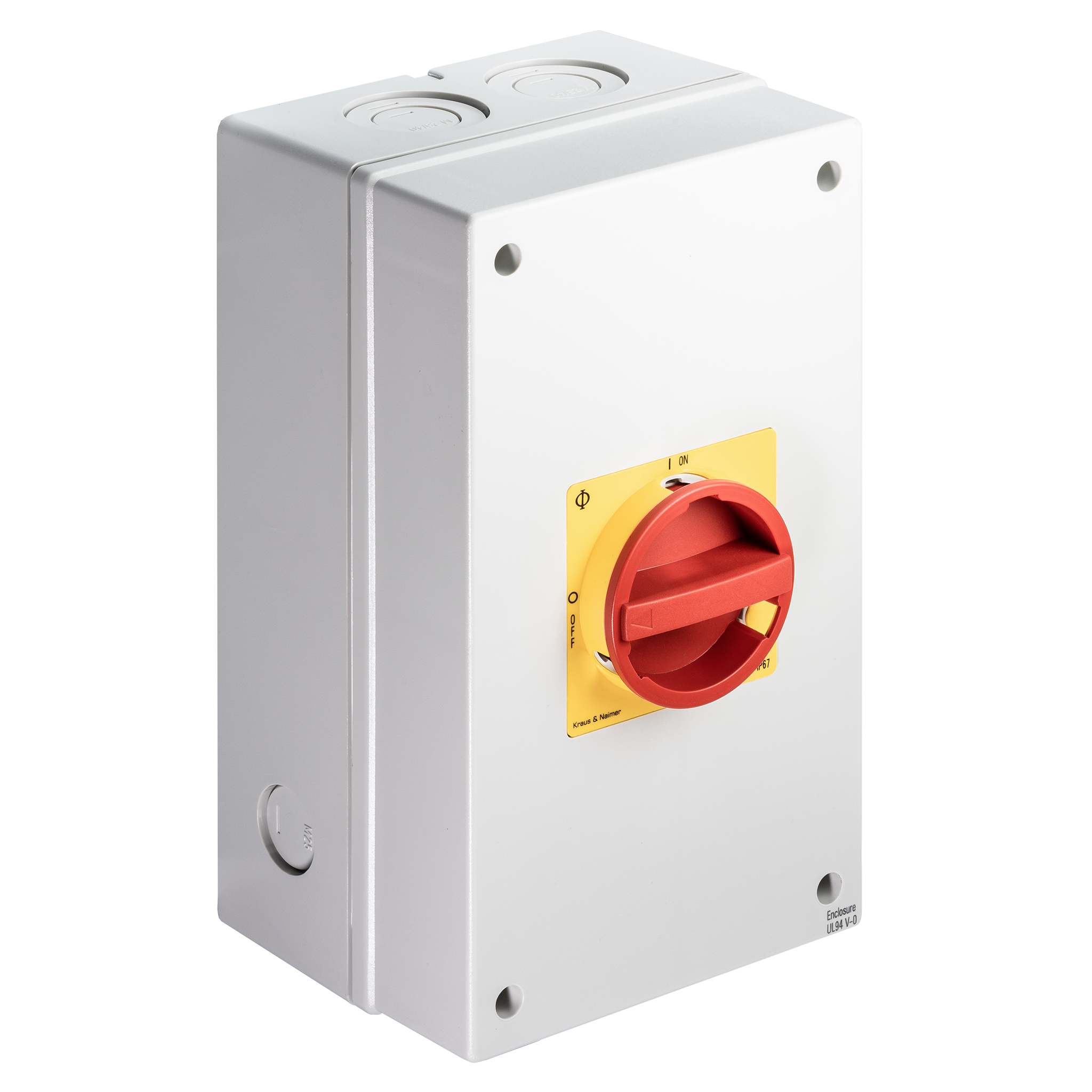 ON/OFF switch; 3-pole; 0OFF-ION; Plastic housing; Auxiliary Contact