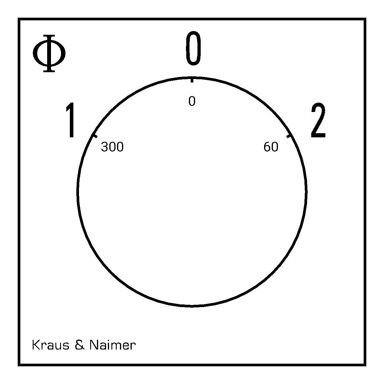 Key switch; Changeover switch w. OFF; 1-pole; 1-0-2; single hole mounting; Key-Lock Device