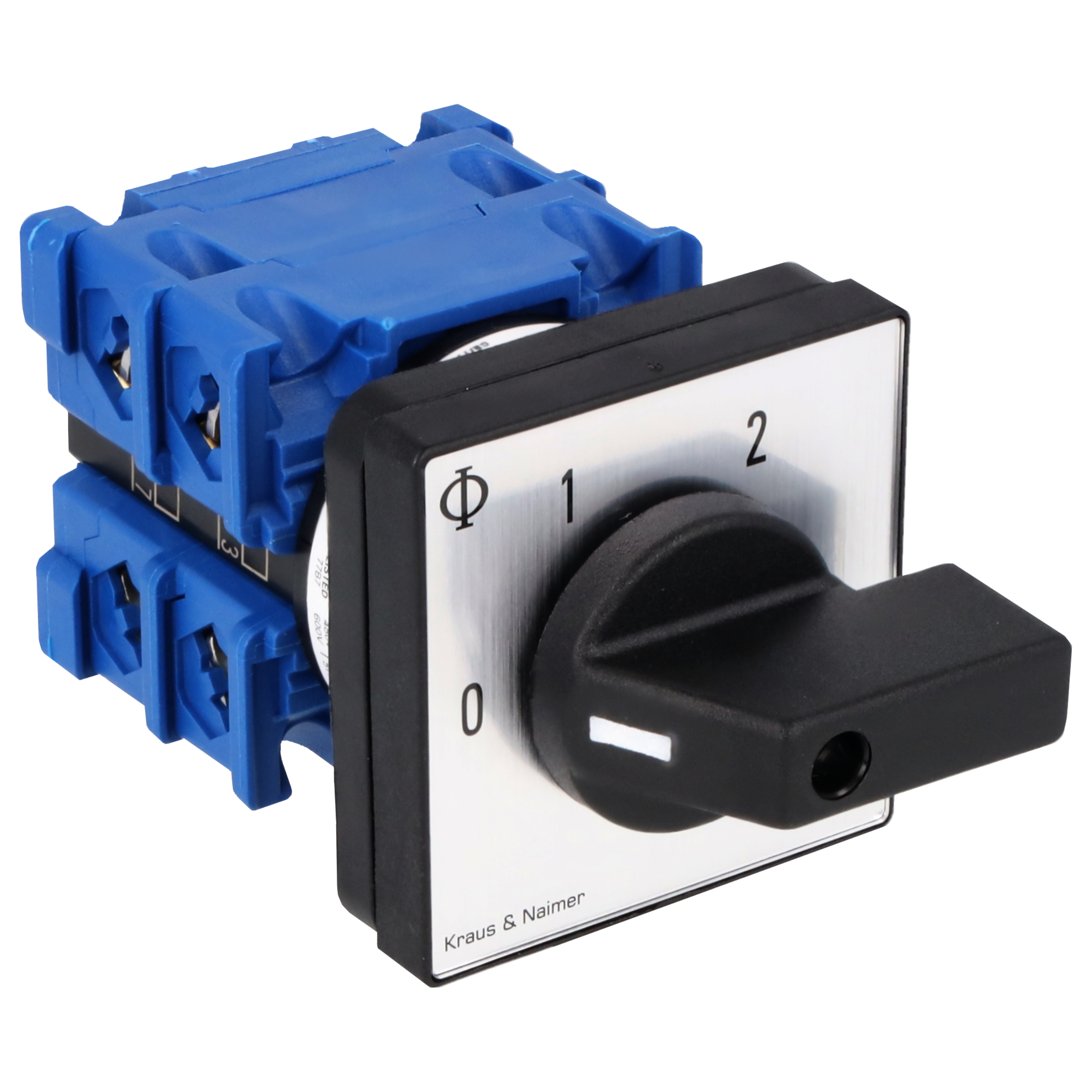 Gruppenschalter 2 Gr.; 2-polig; 0-1-2; Fronteinbau 4-Loch