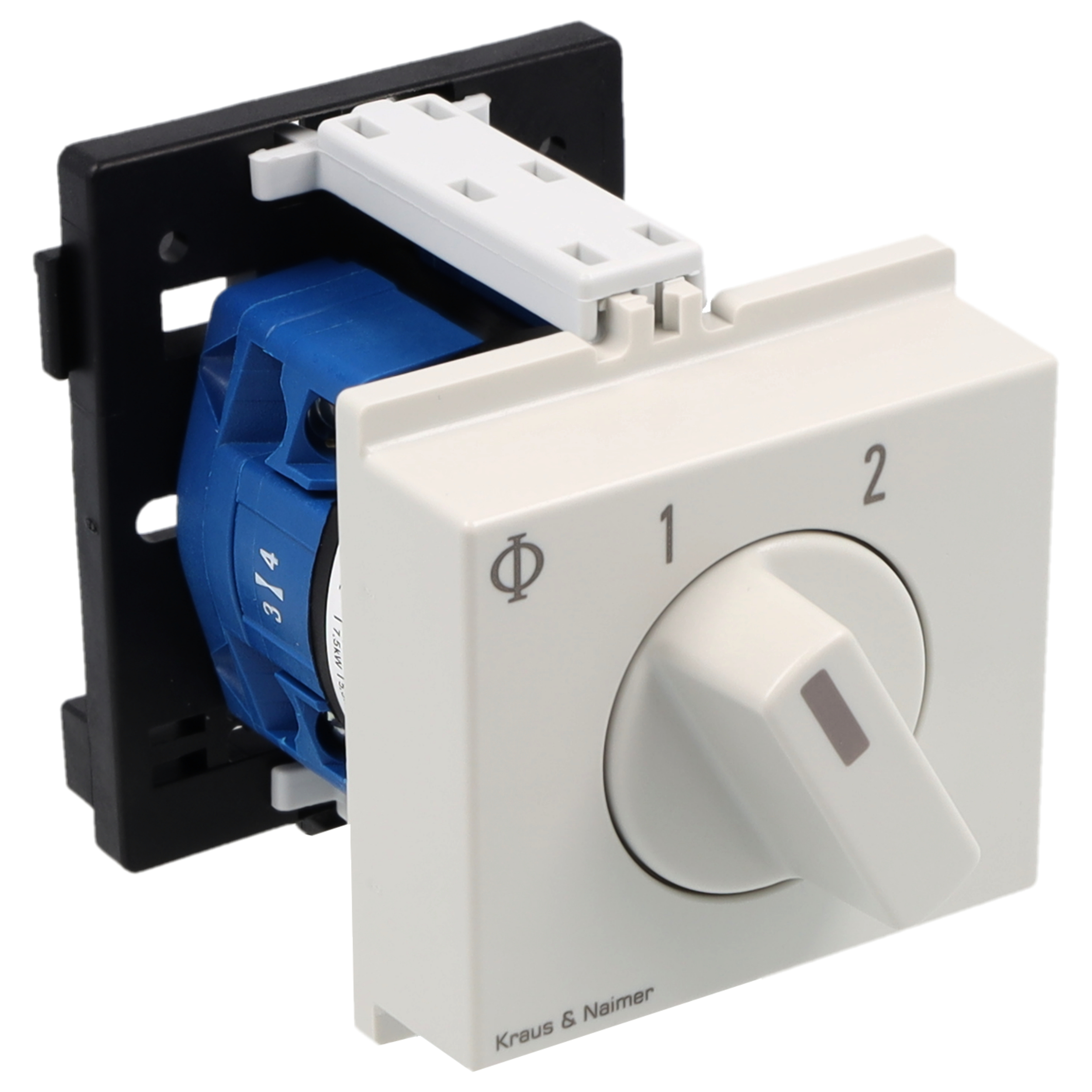 Changeover switch w/o OFF; 1-pole; 1-2; DIN rail mounting