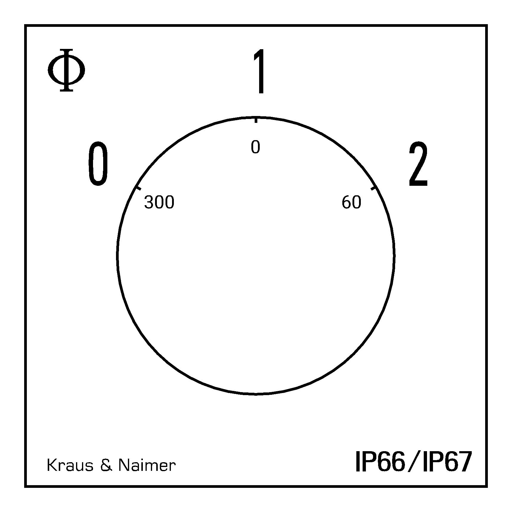 Motor switch; 0-1-2; Plastic housing
