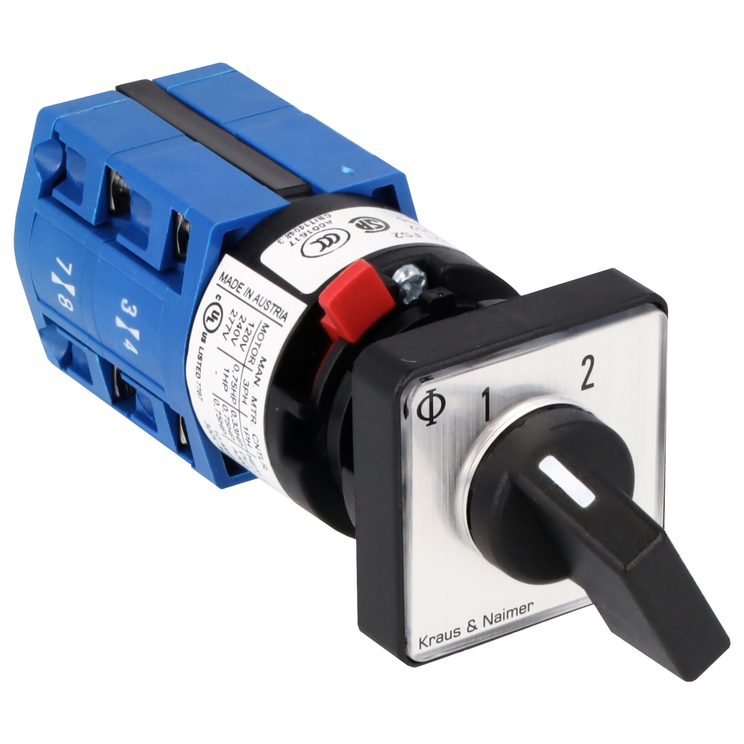 Umschalter o.0, galv.getr.; 2-polig; 1-2; Zentralbefestigung