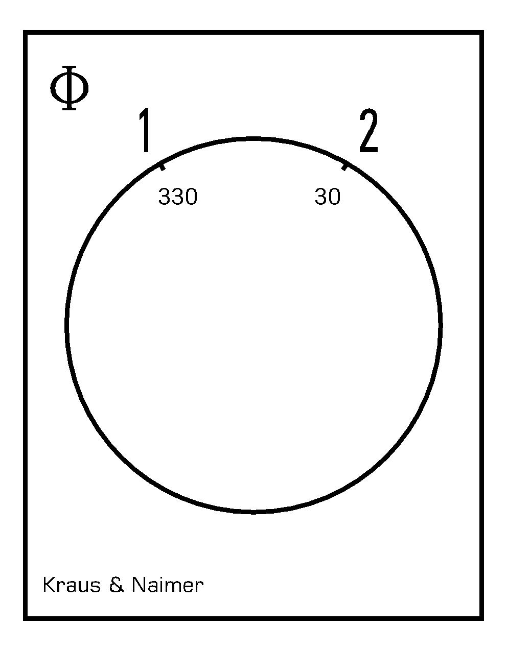Umschalter o.0, galv.getr.; 3-polig; 1-2; Reiheneinbau