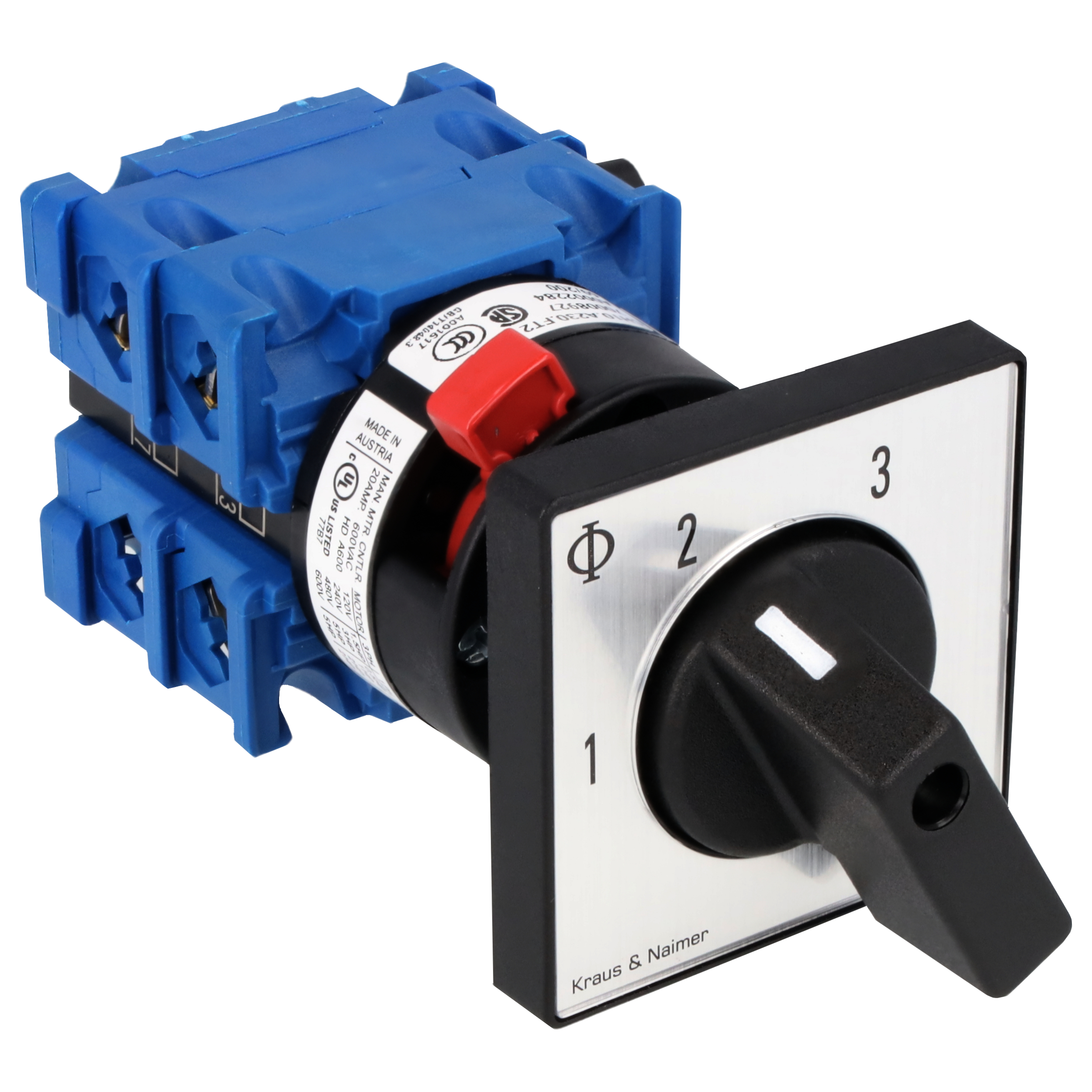 Changeover switch w. OFF; 2-pole; TAG-0-NACHT; single hole mounting