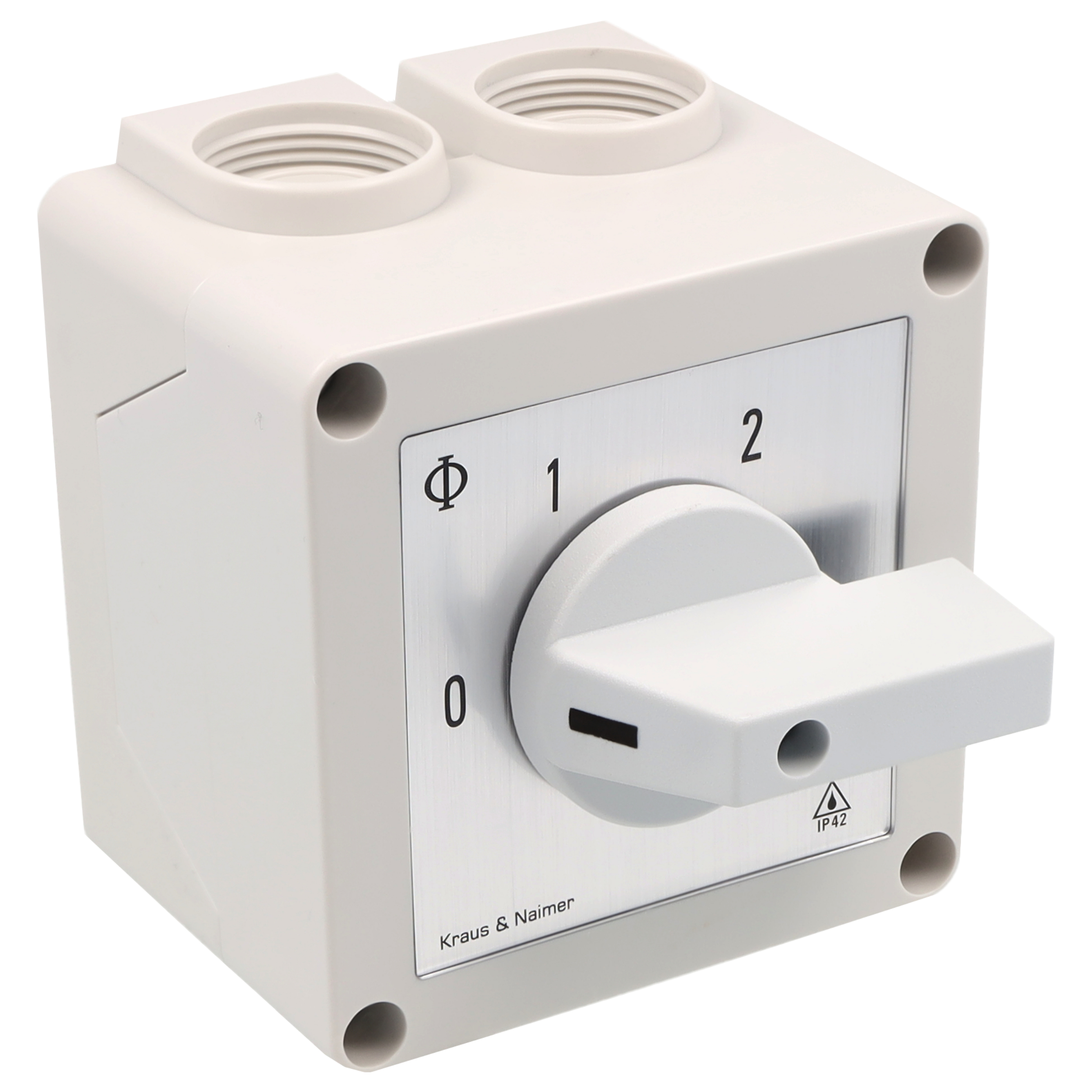 General application switch (2 Gang); 1-pole; 0-1-2; Plastic housing