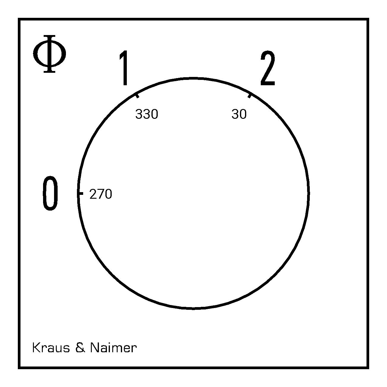 Stufenschalter 0-2; 3-polig; 0-1-2; Zentralbefestigung