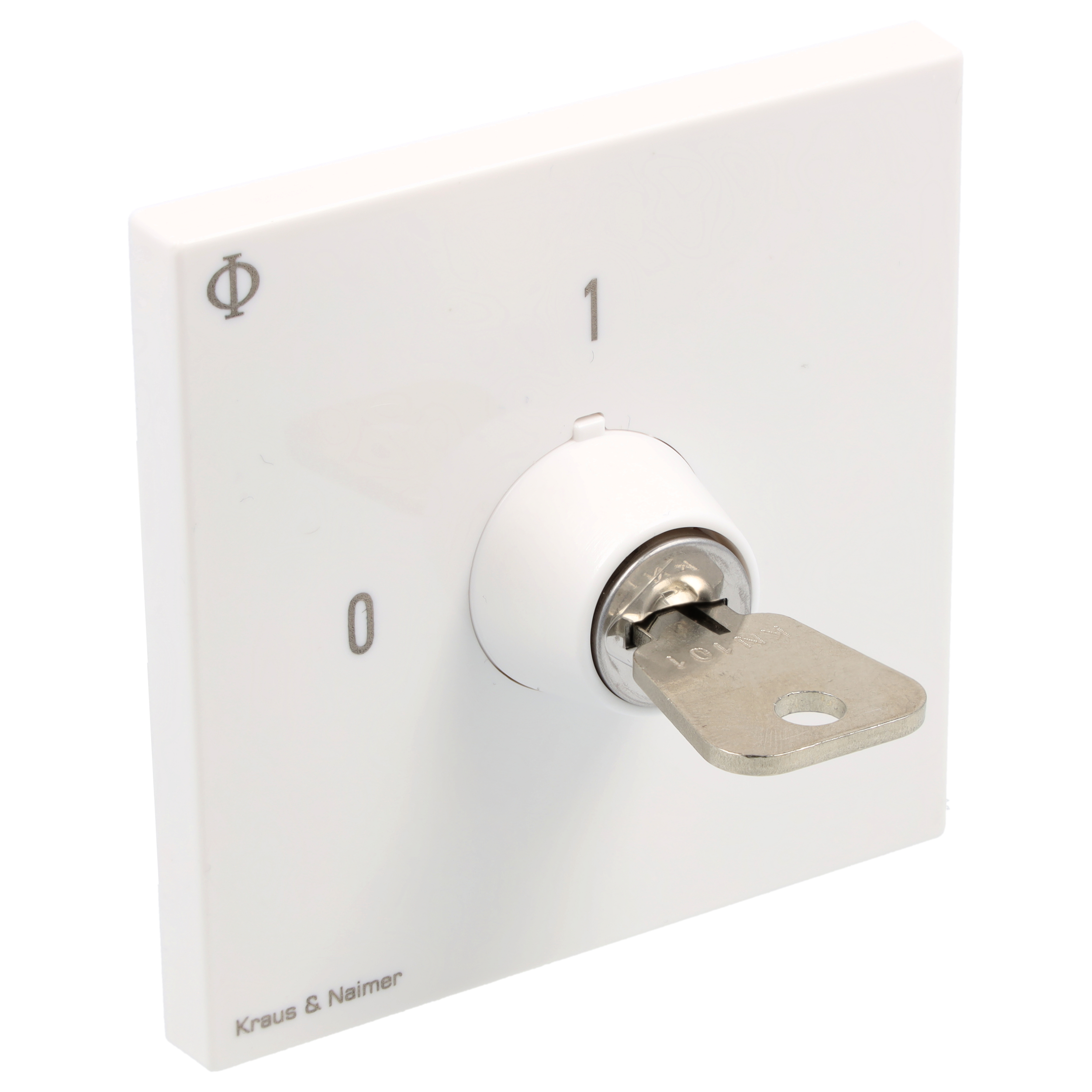 Schlüsselschalter; Ausschalter; 2-polig; 0-1; Unterputzeinsatz; Schlüsseleinrichtung