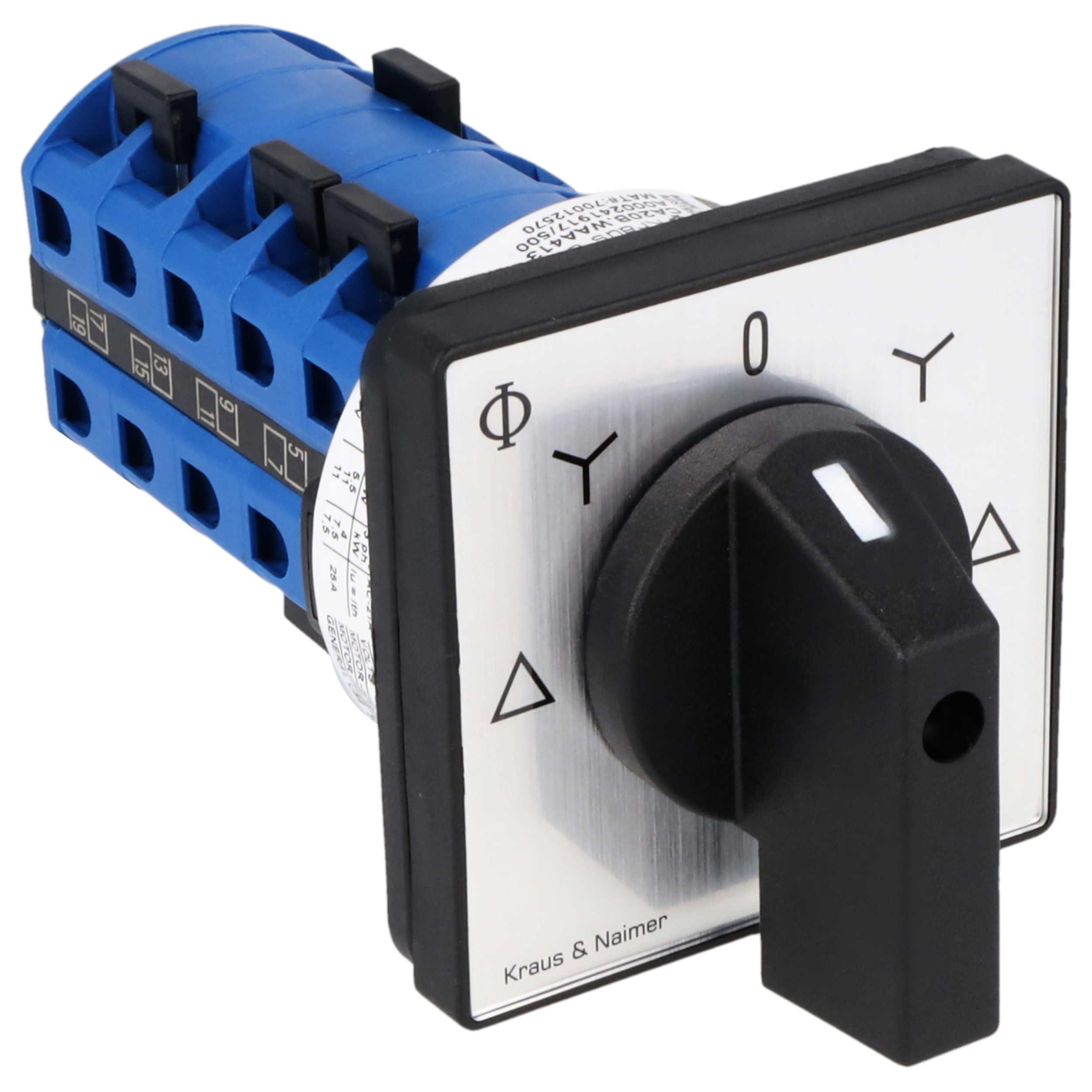 Star-delta switch; Panel mounting 4-hole