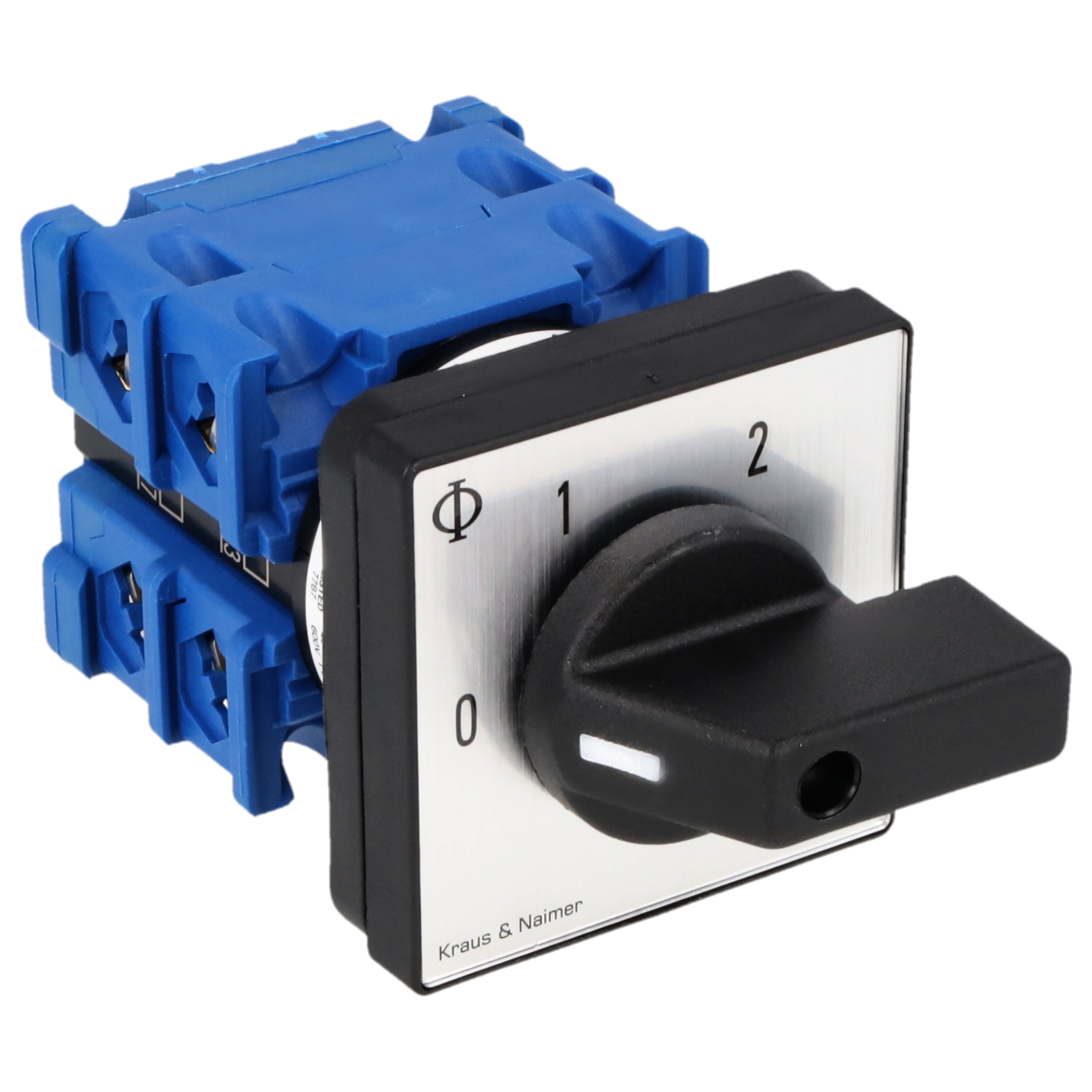 Multi-step switch 0-2; 2-pole; 0-1-2; Panel mounting 4-hole